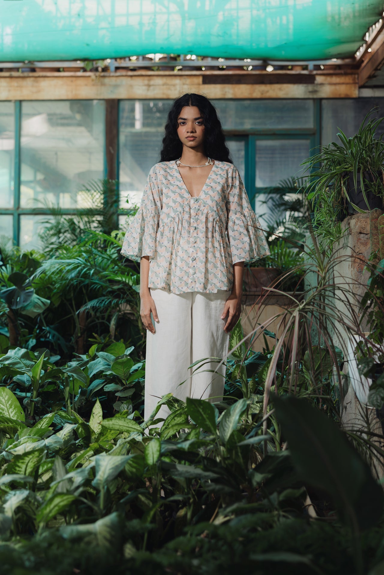 Ocean Bird Cotton Top