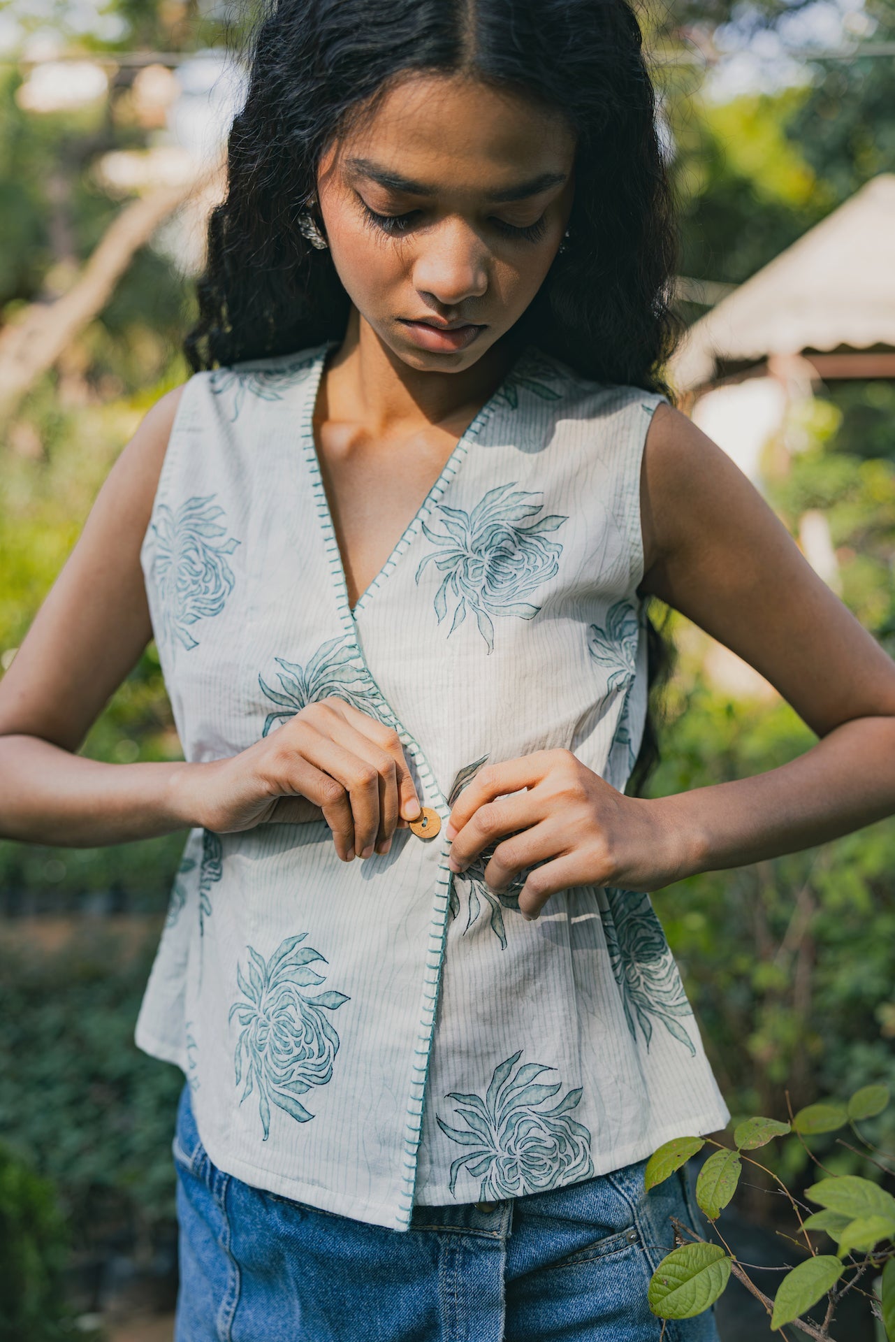 Seaside Bloom Cotton Top