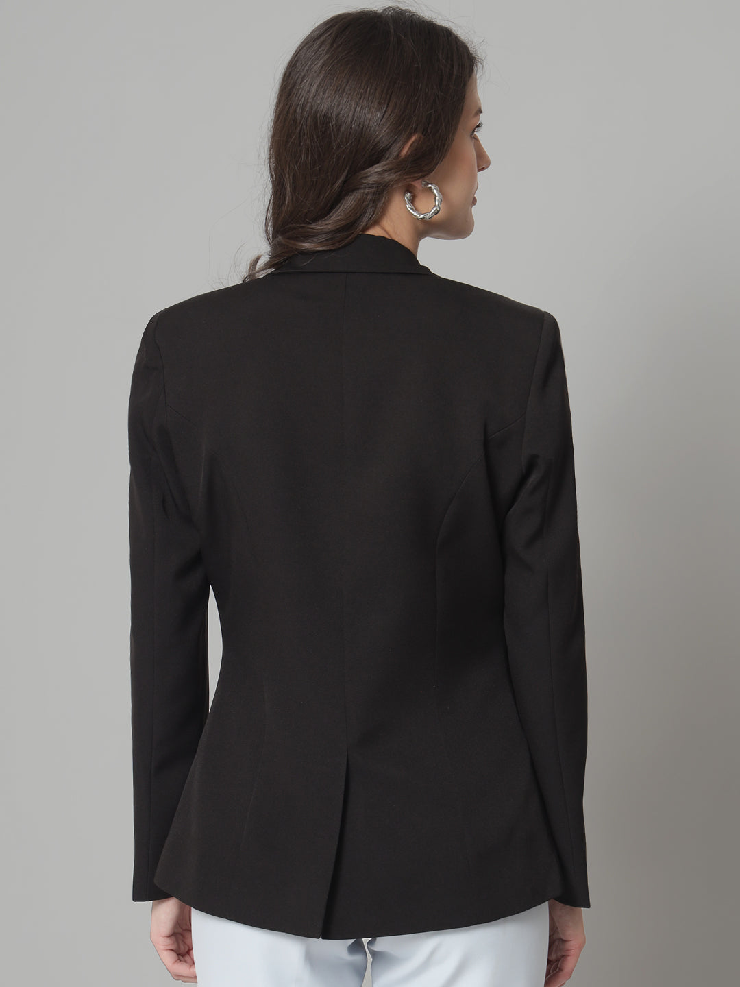 PowerSutra Regular Fit Stretch Notch collar blazer-Black