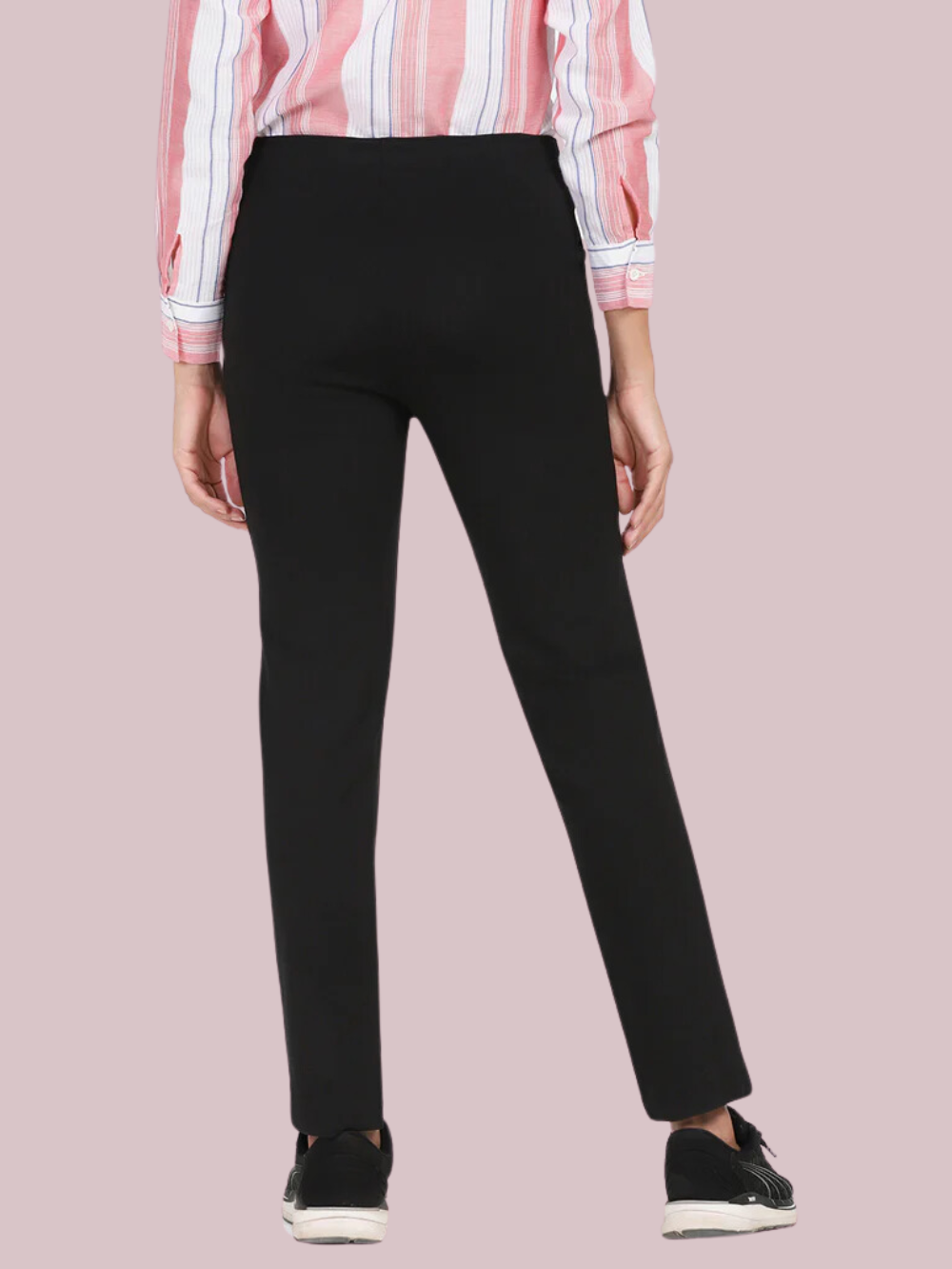 PowerSutra Mid Waist Stretch Slim fit Pants - Black