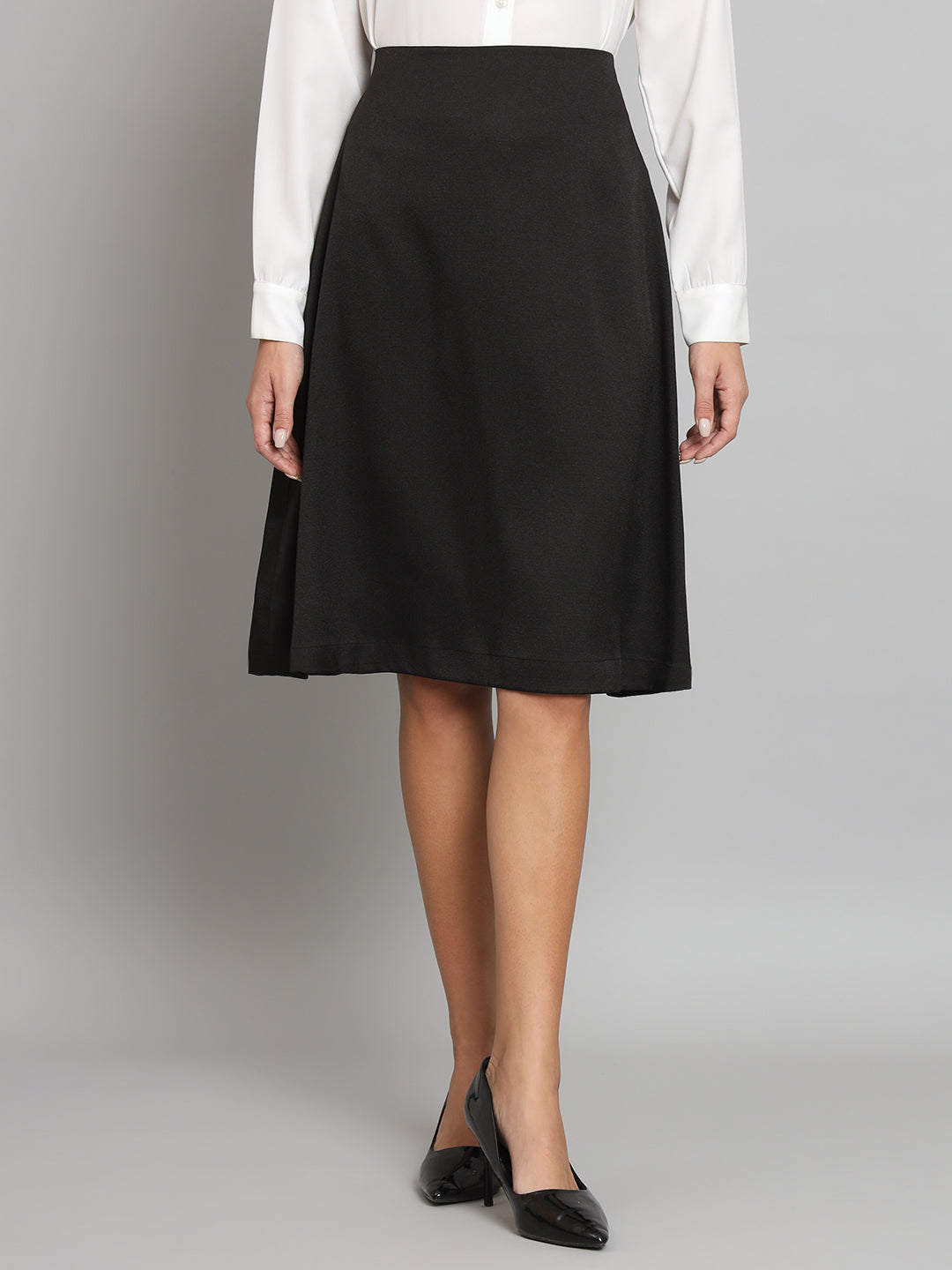 PowerSutra A-Line Moss Skirt- Black