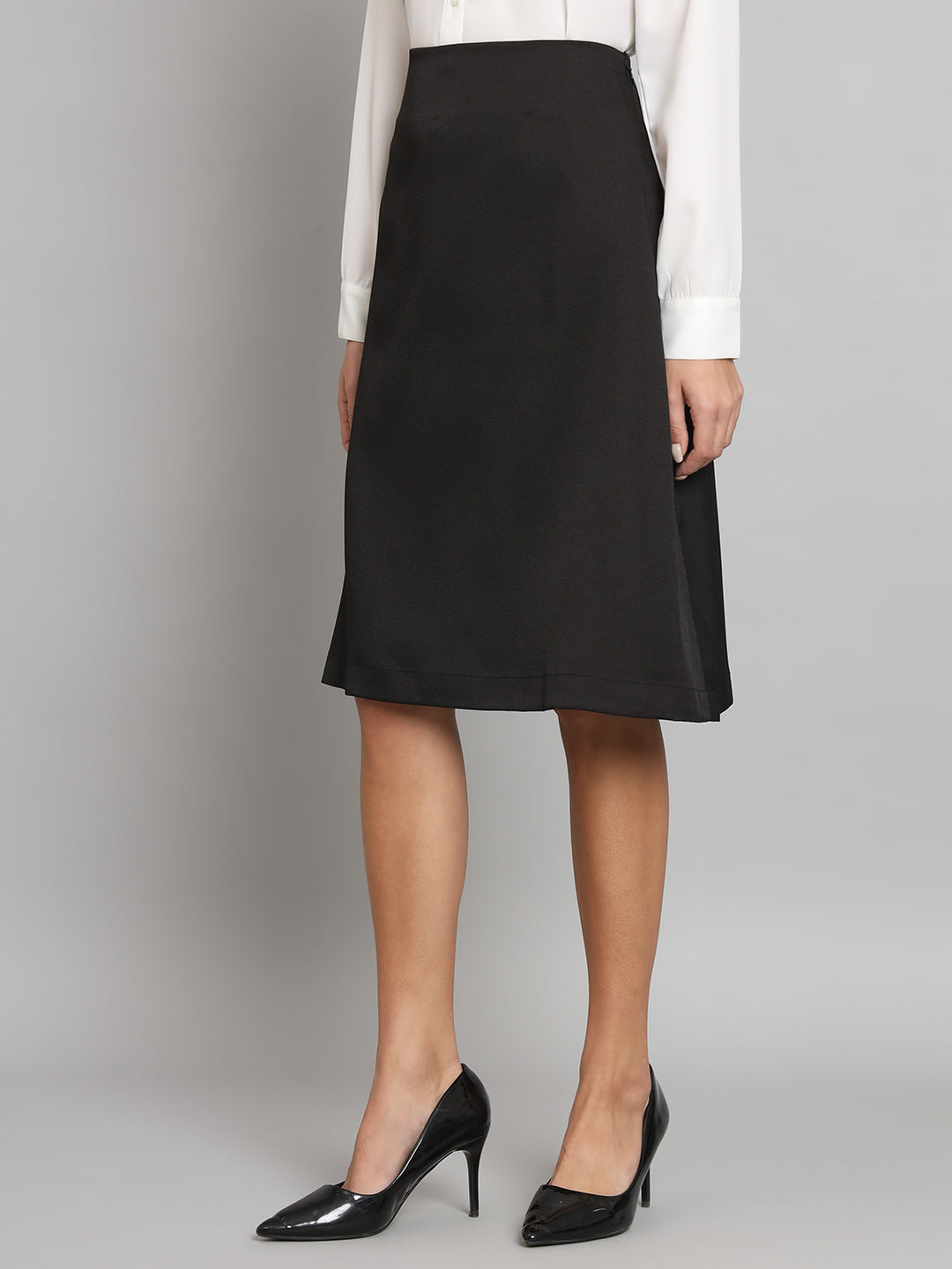 PowerSutra A-Line Moss Skirt- Black