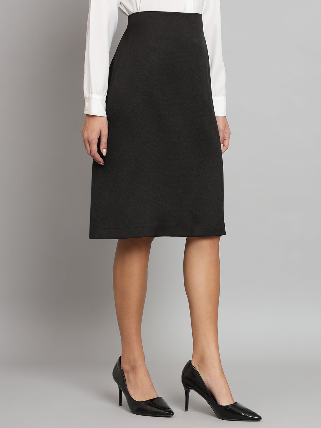 PowerSutra A-Line Moss Skirt- Black