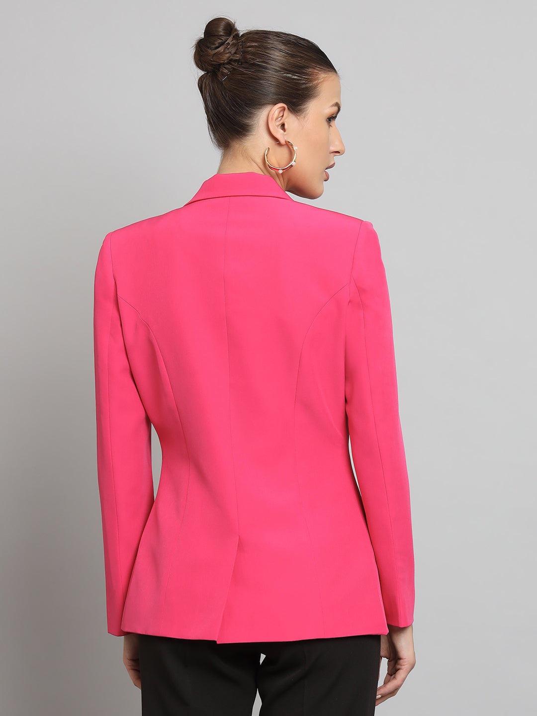 PowerSutra Notch Collar Stretch blazer- Hot Pink