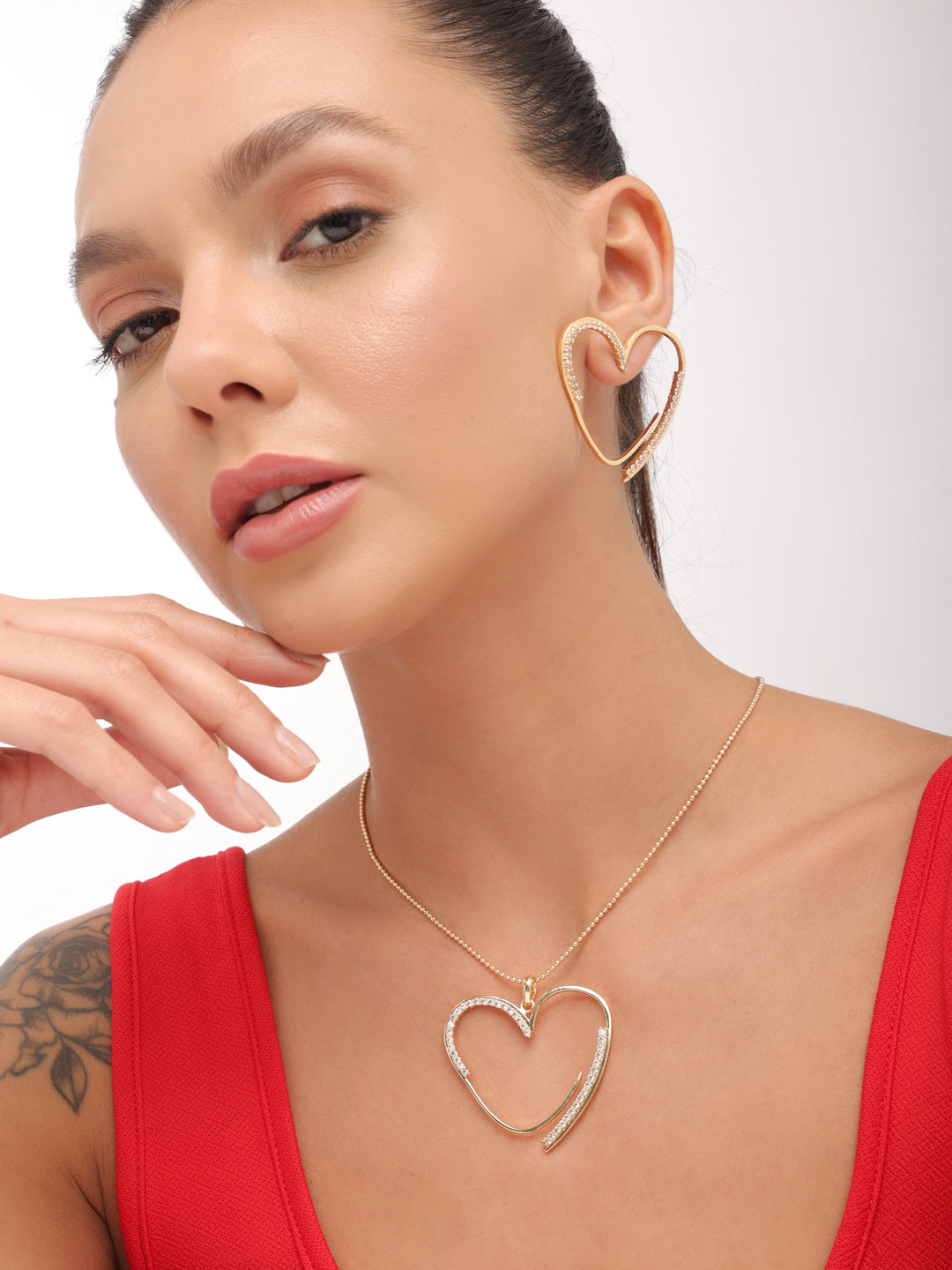 18K Gold Plated Heartthrob Pendant - Necklaces