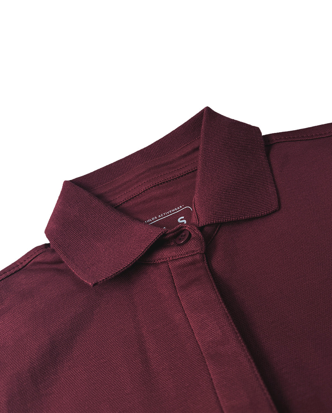 Athlos The Polo Wine Red Supima Top