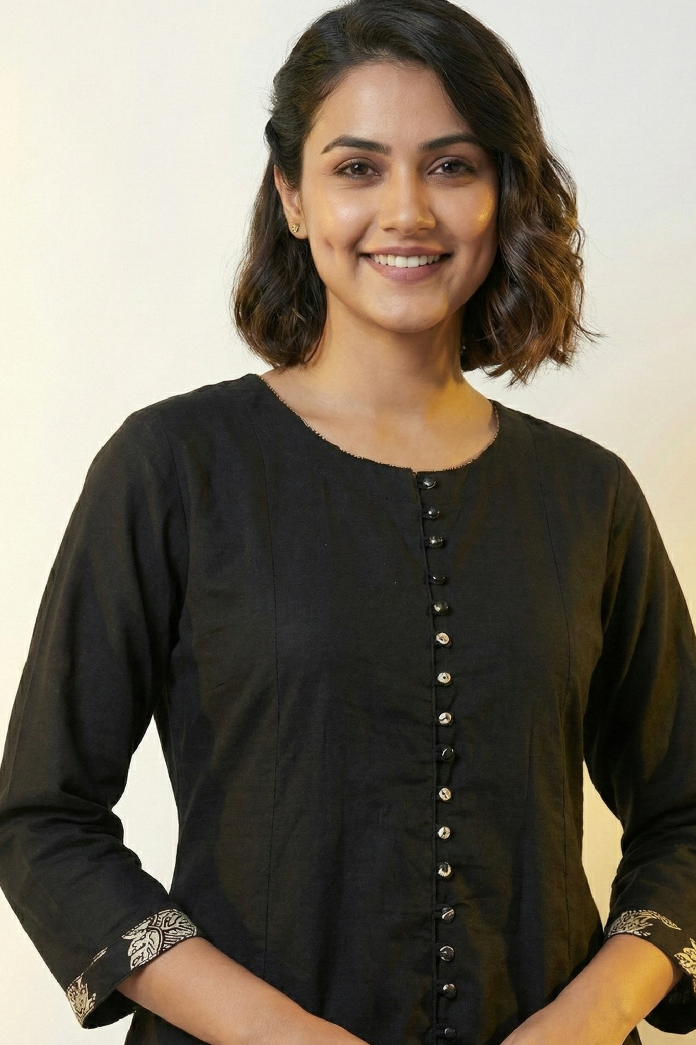 Maati Charcoal Chic Pop Potli Anarkali Kurta Kurta