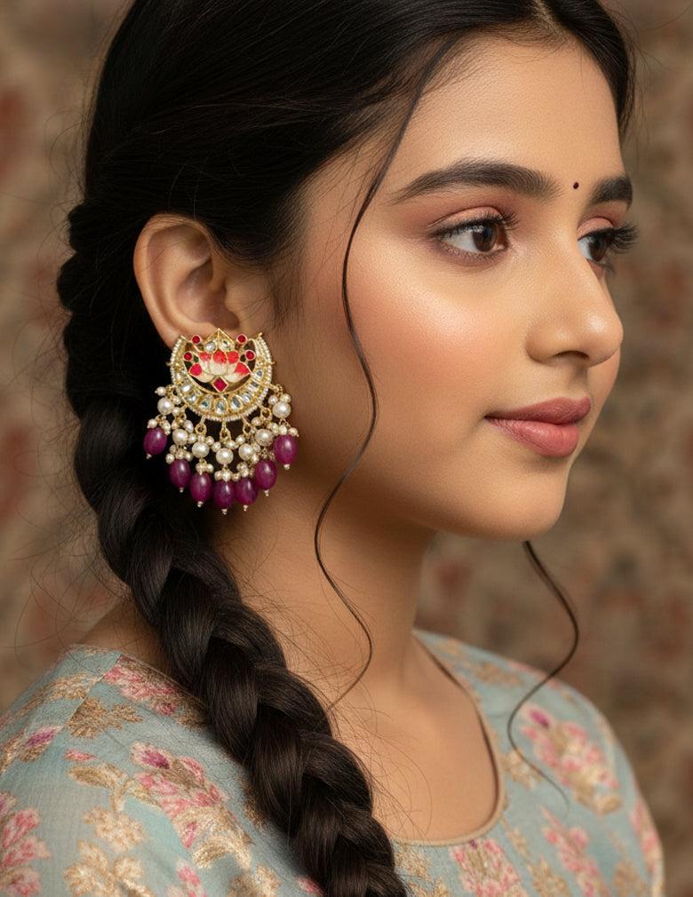 Moon Chandbali Earrings