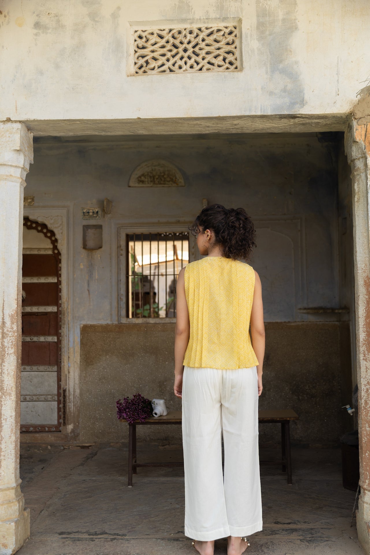 Anu Ivy Mellow Chanderi Top