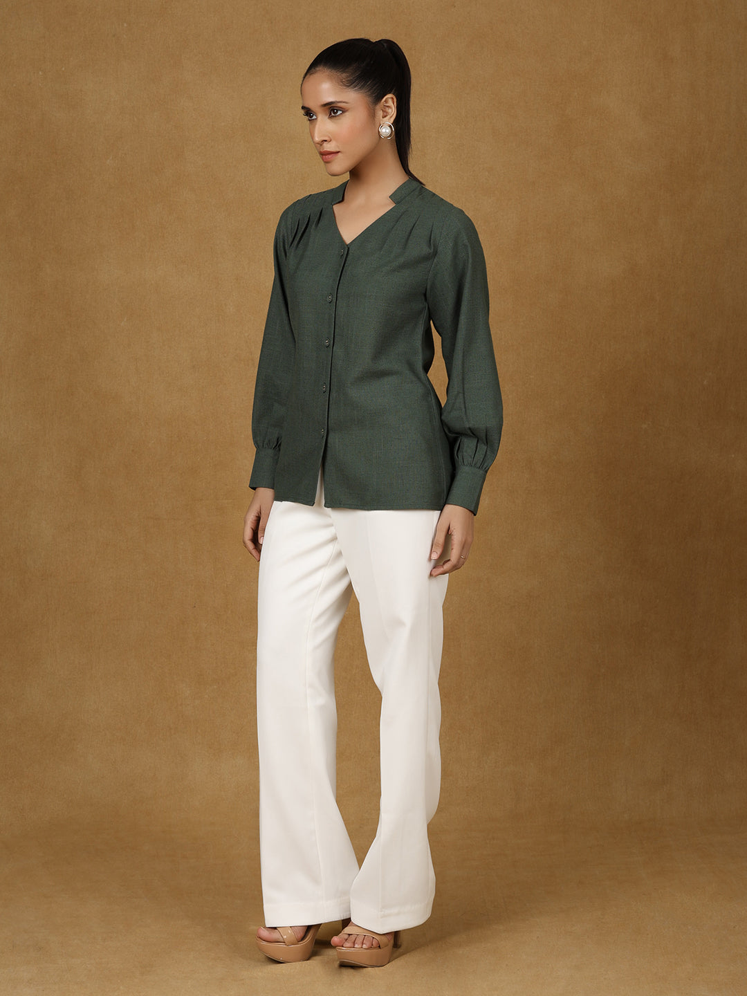 PowerSutra White High Waist Trouser