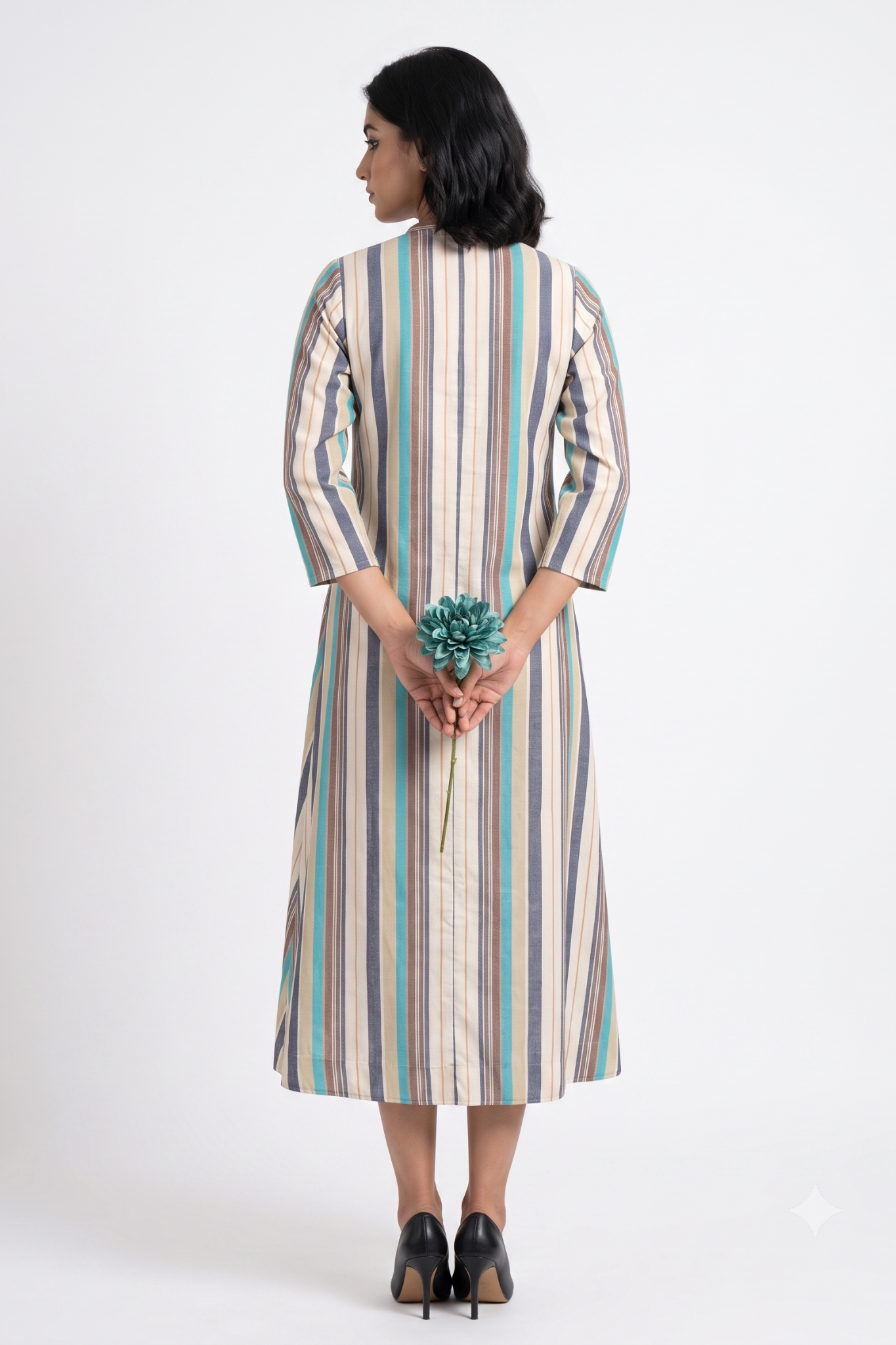 Ocean Trails Long Maxi Button Cotton Down Dress