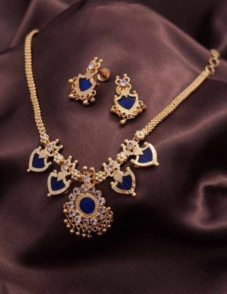 Palakka Necklace Earrings Set LP- 48Hr Delivery