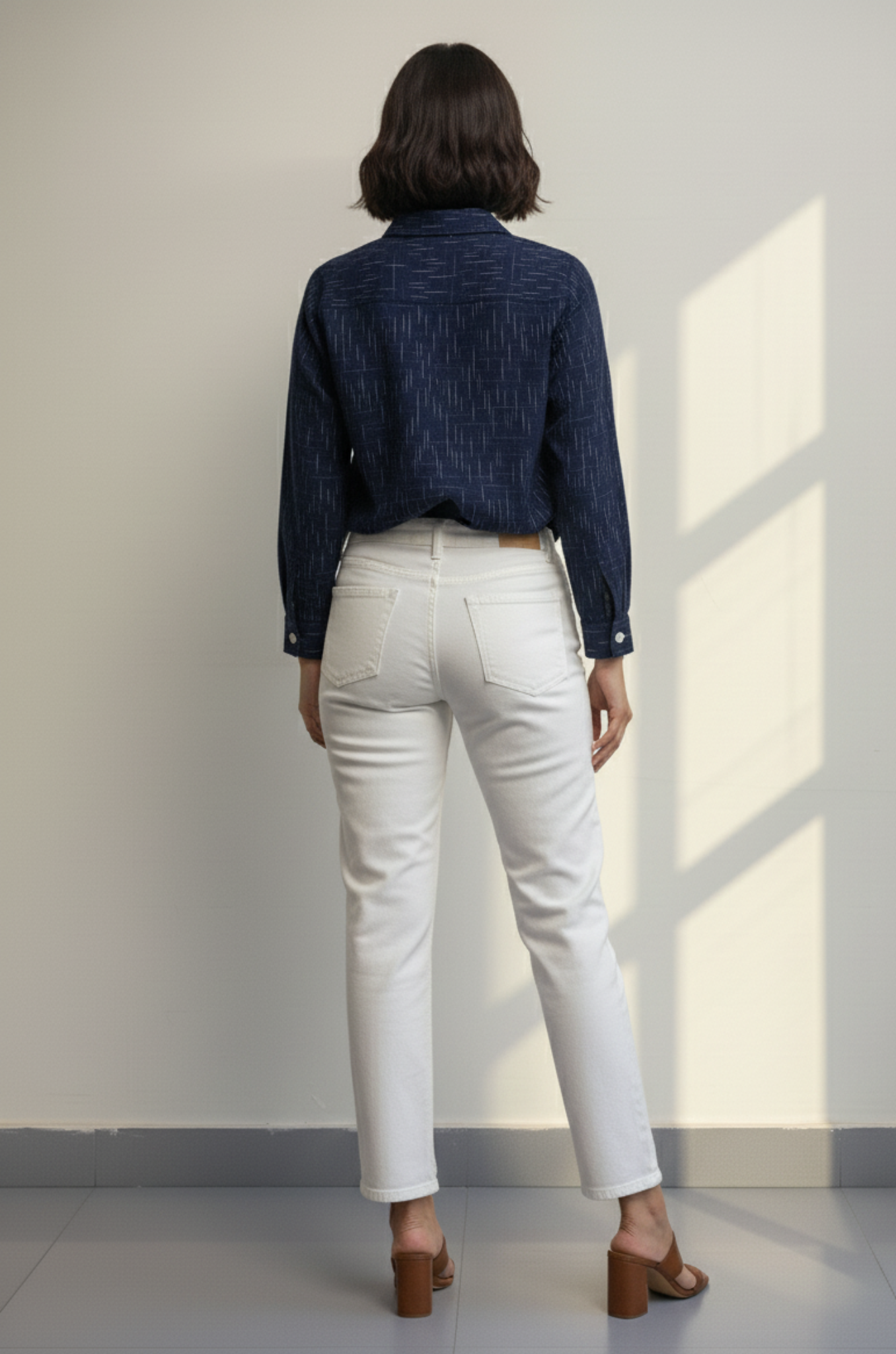 Maati Indigo Drift Cotton Button Down Shirt