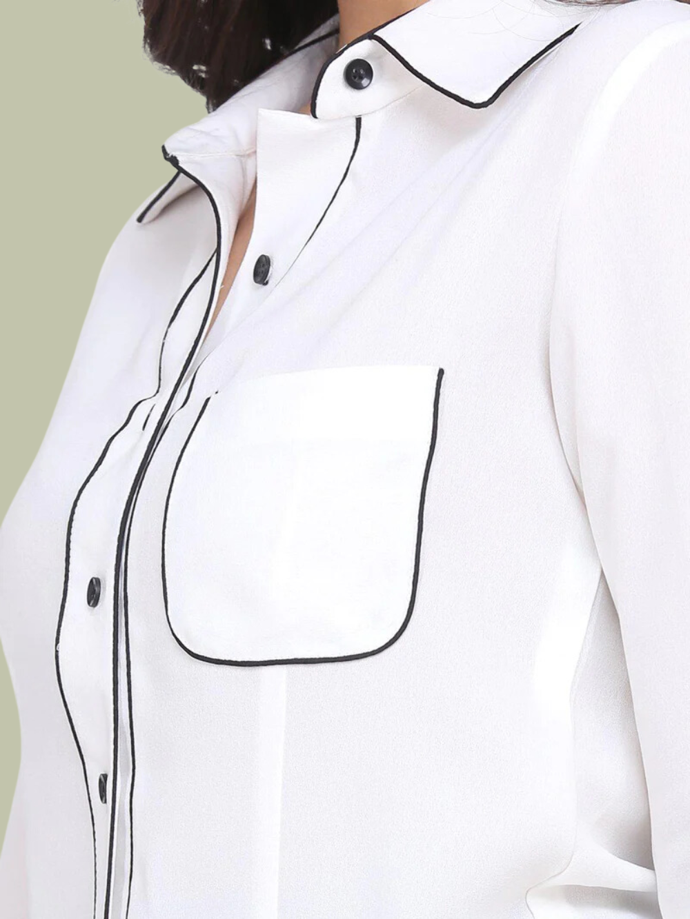 PowerSutra Regular Fit Poly Moss Collared Shirt - White