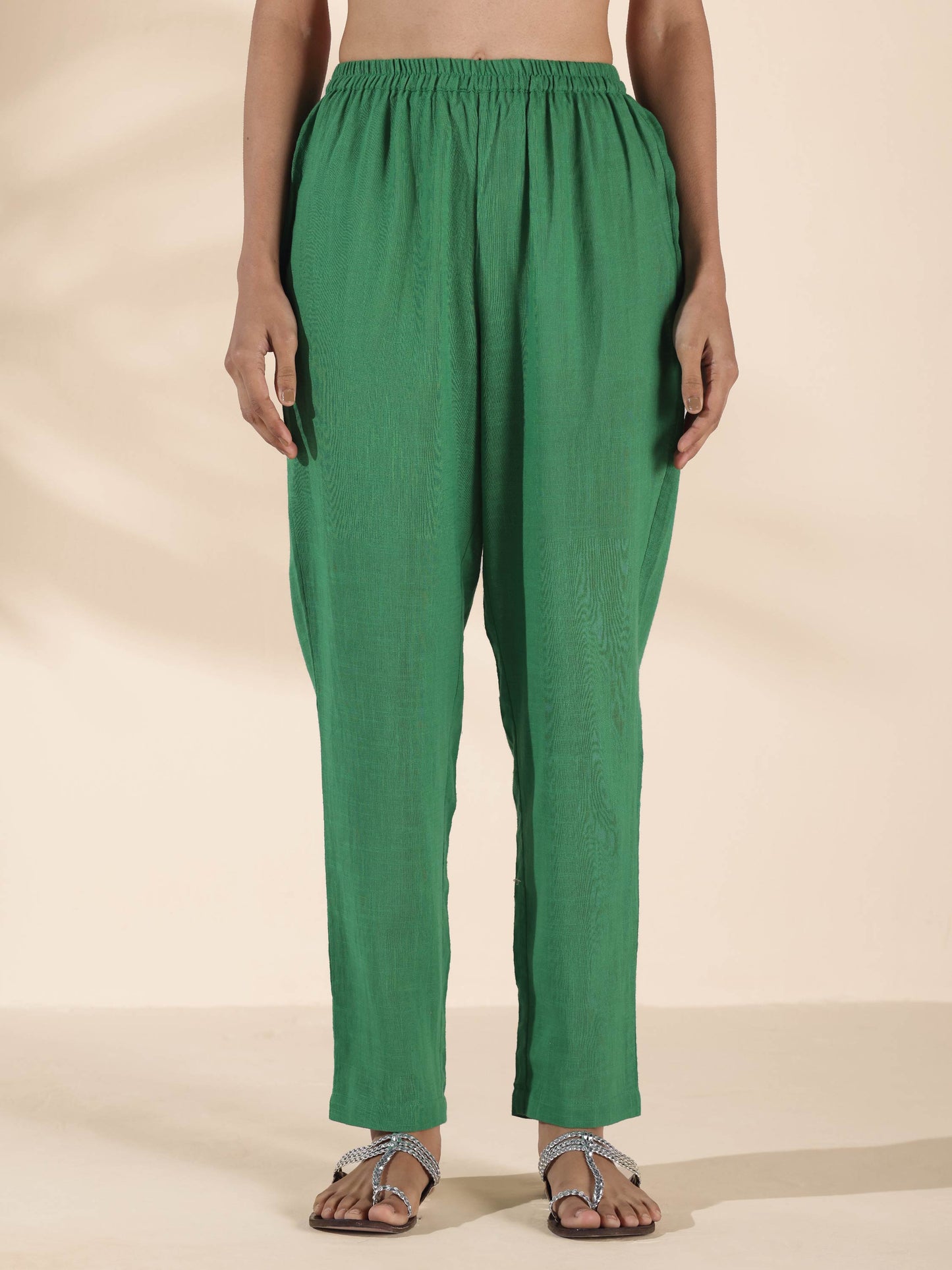 trueBrowns Green Cotton Relaxed Co-ord Set LP