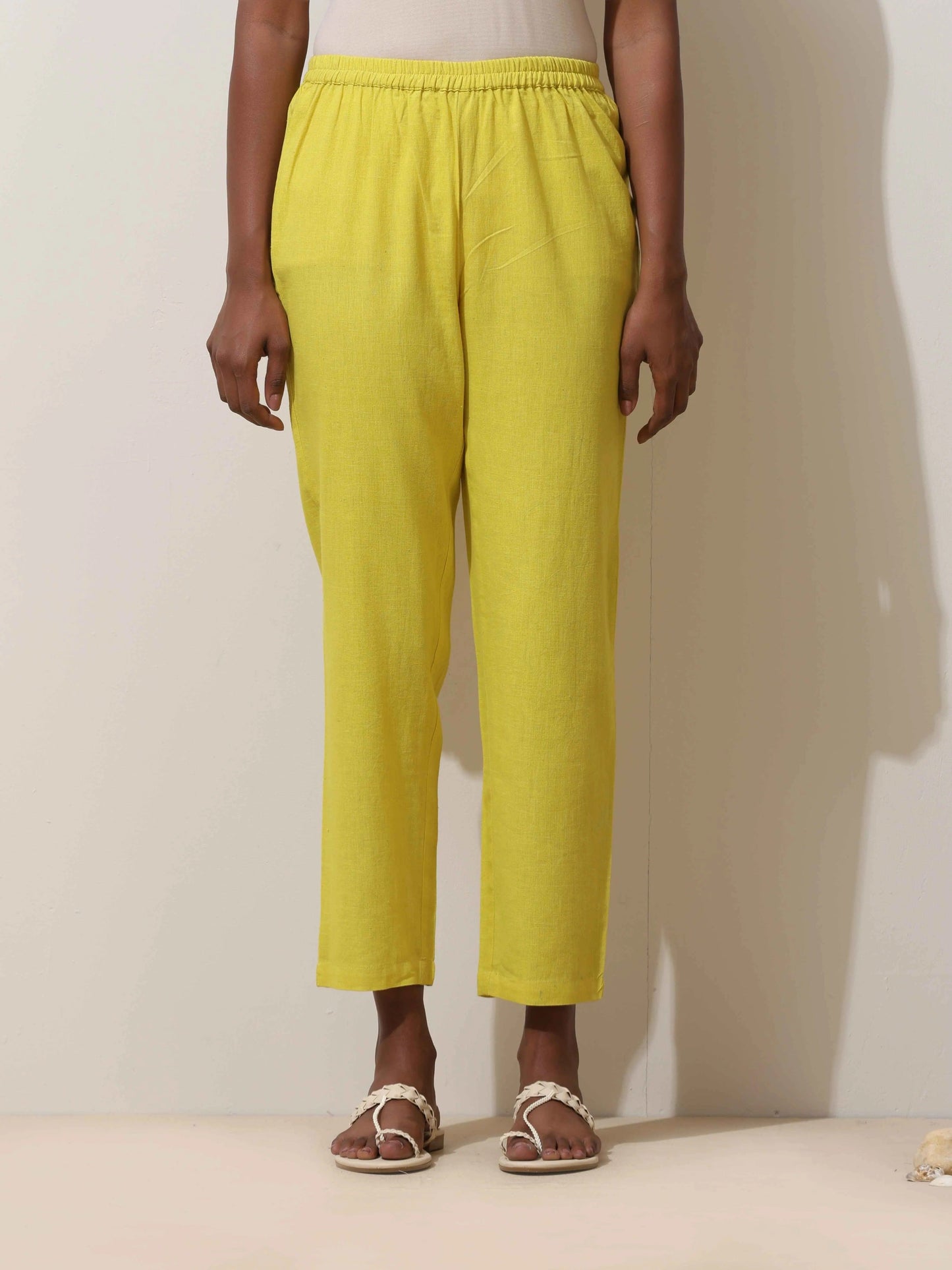 trueBrowns Lime Cotton Linen Co-Ord Set