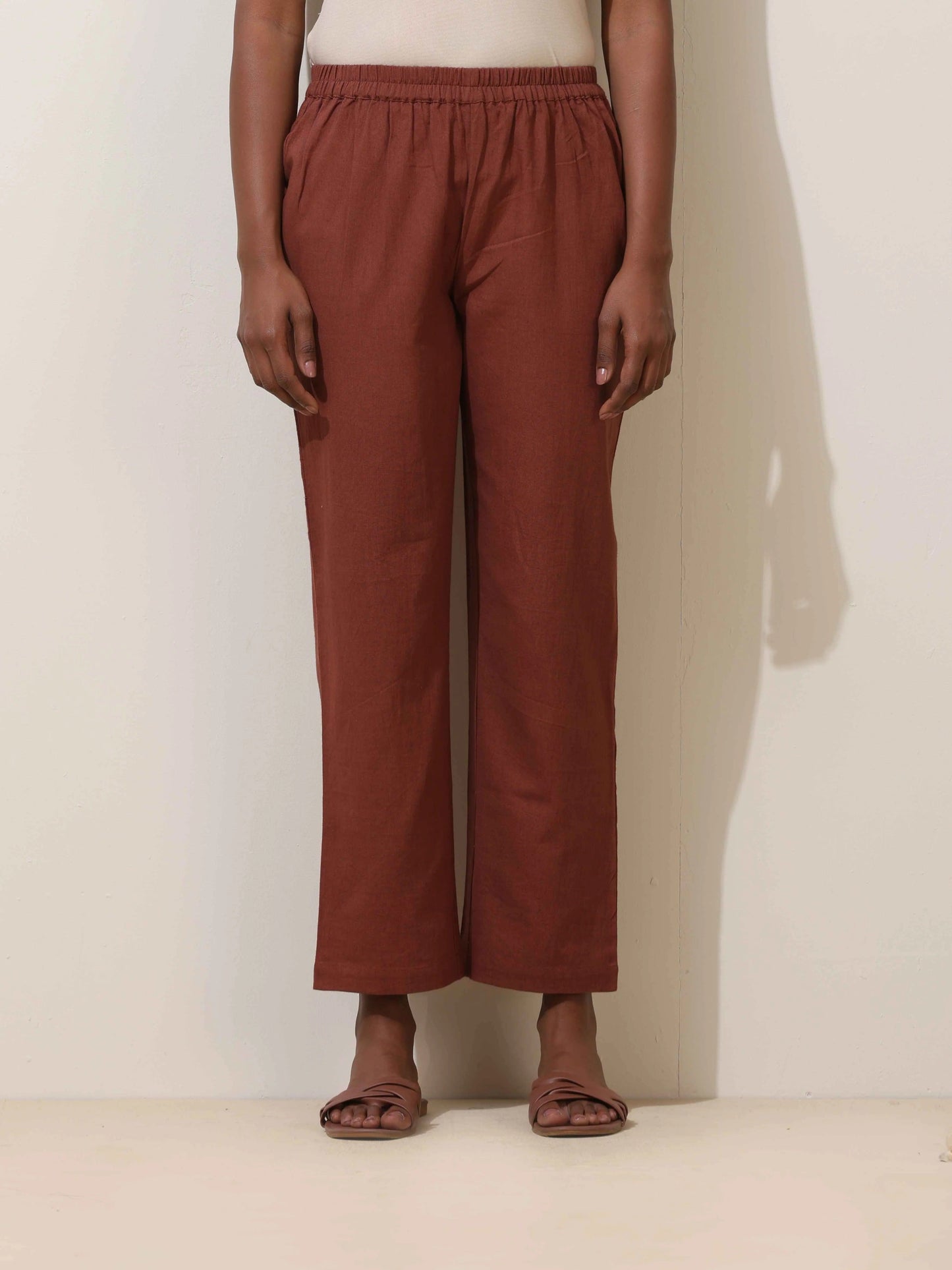 trueBrowns Brown Cotton Kurta Co-Ord Set