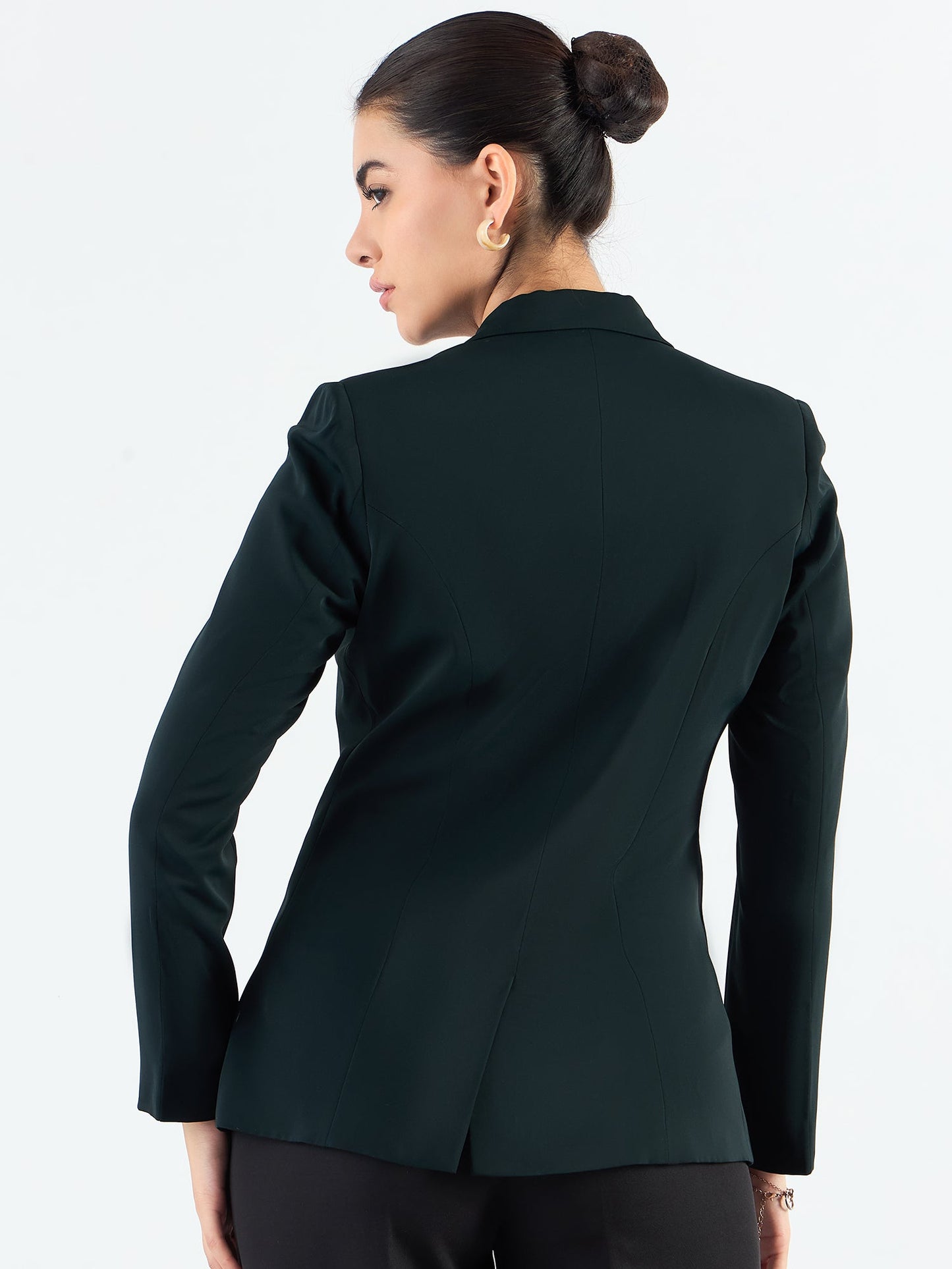 PowerSutra Classic Notched Lapel Tailored Fit Blazer In Stretchable Fabric