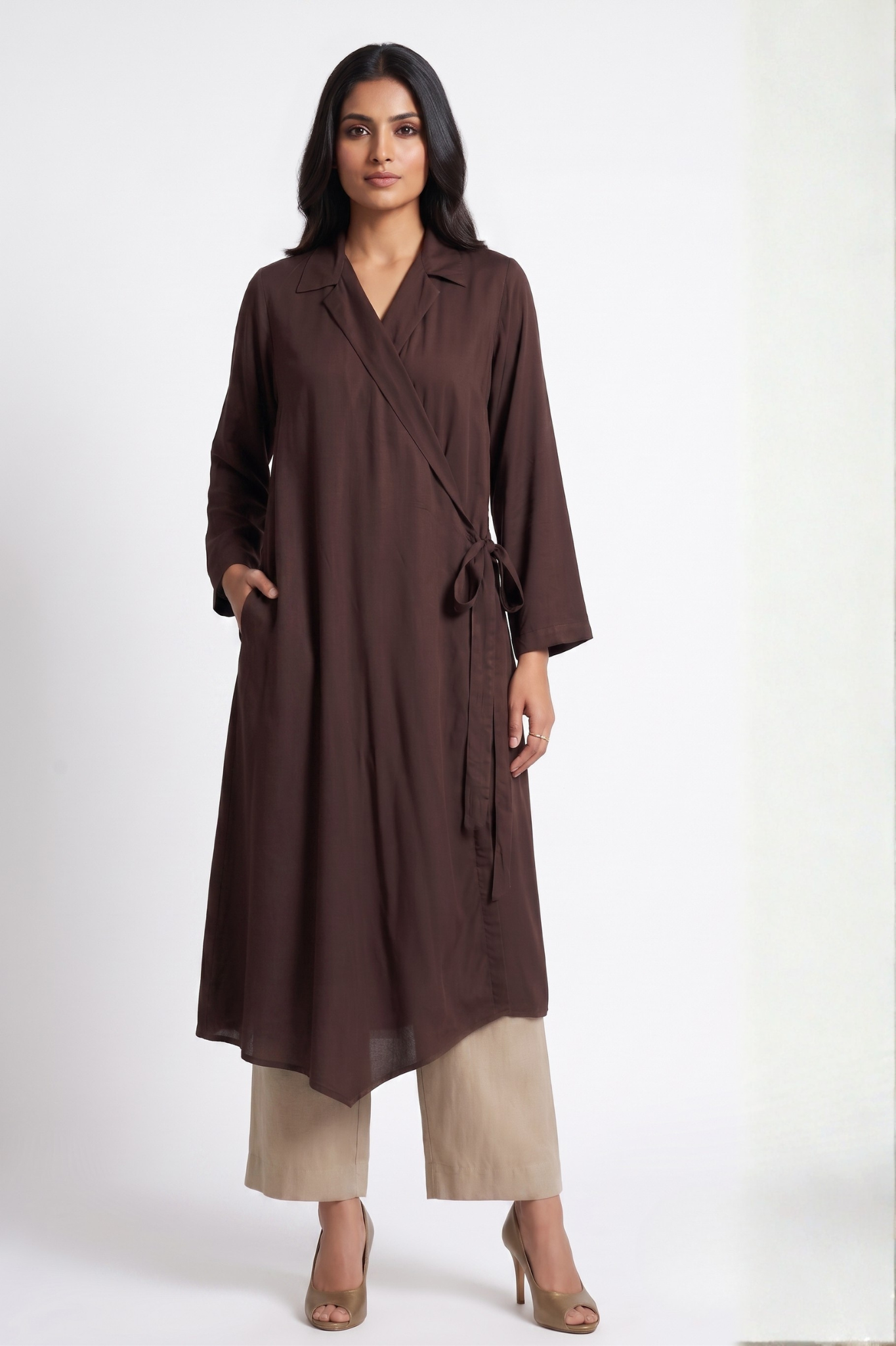 Cocoa Soft Modal Trench Belt Dress Mc