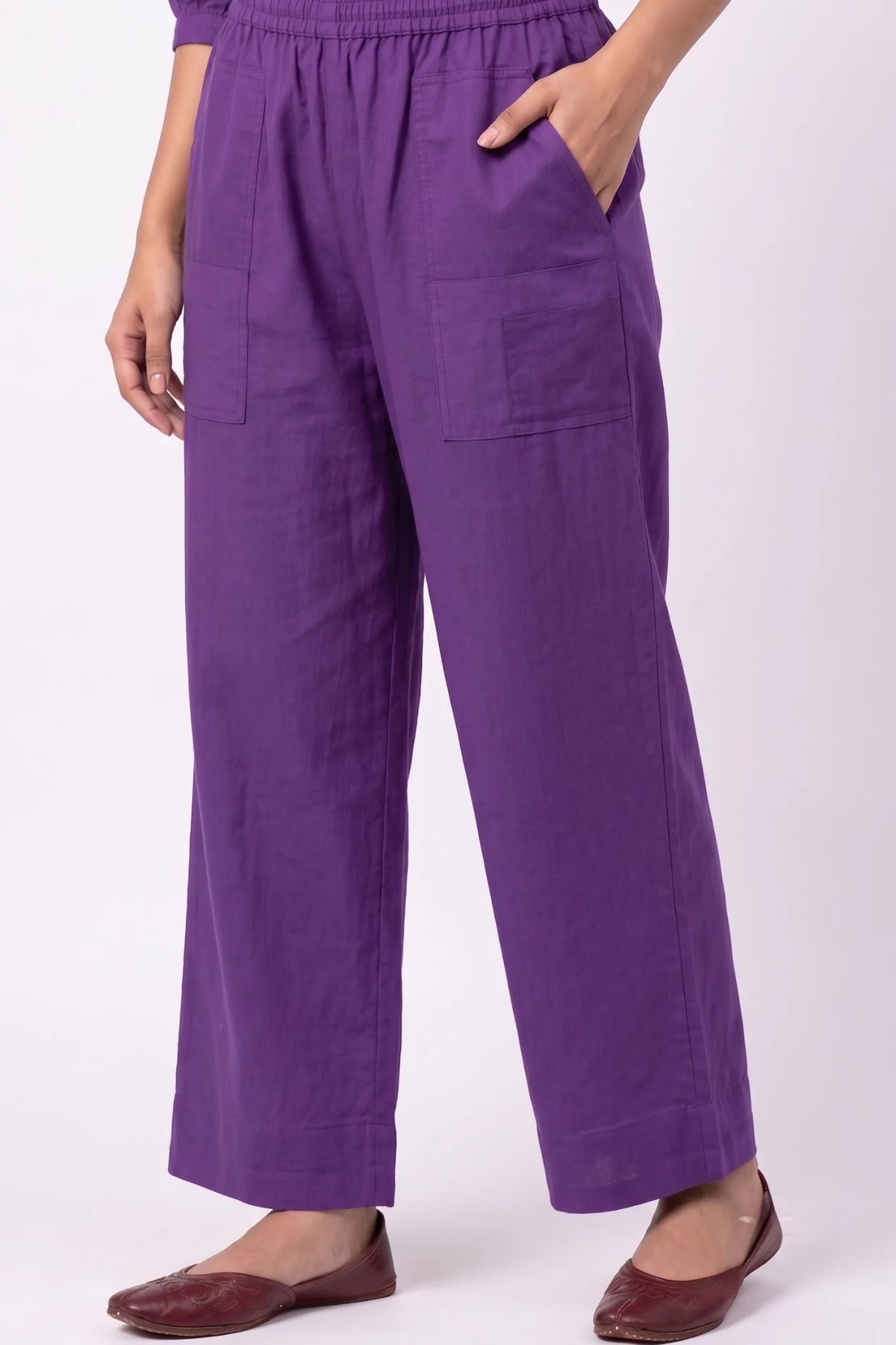 Comfort fit pants - Amethyst Purple South Cotton Pants Mc