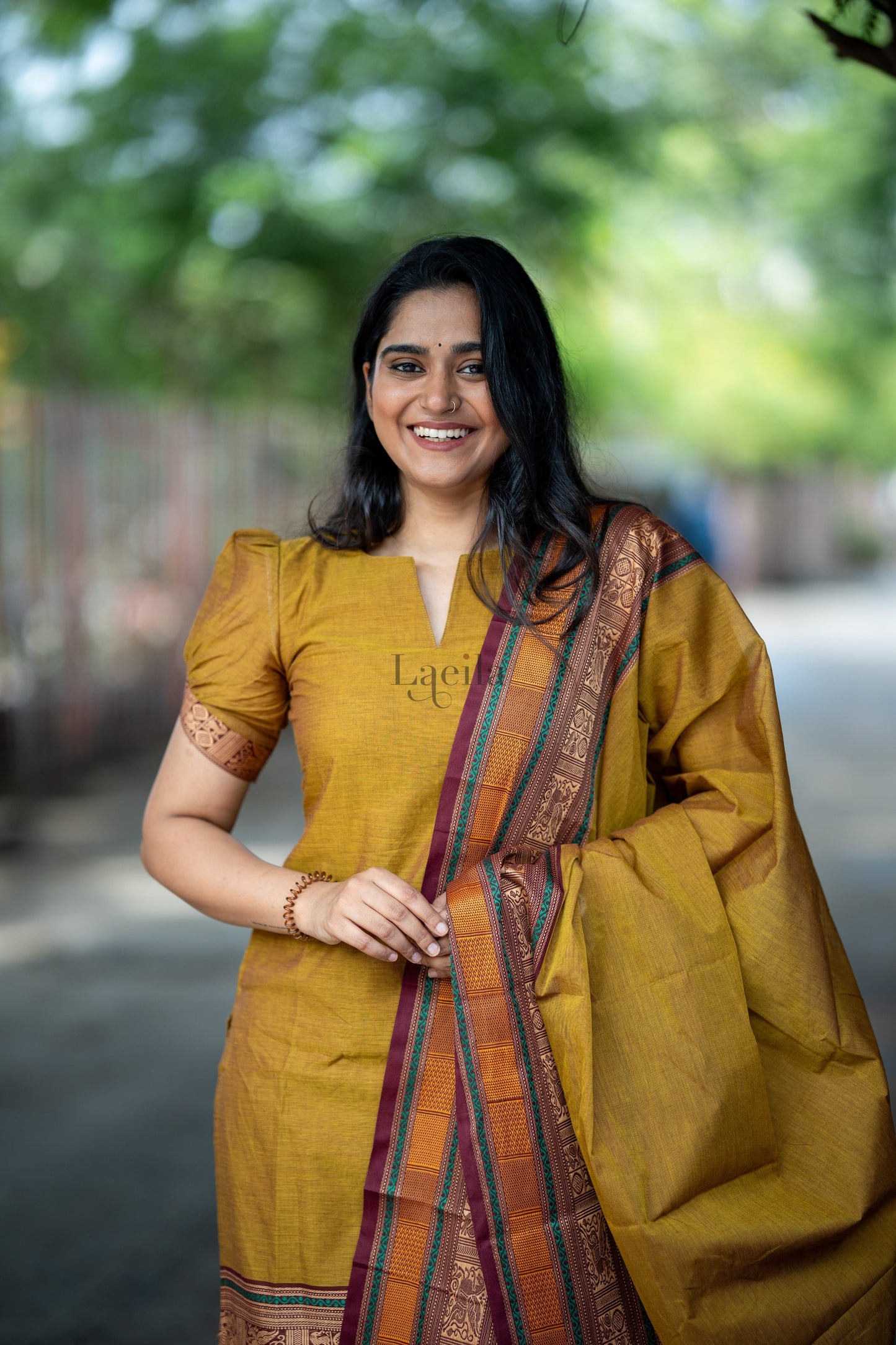 Studio Meenakshi - Pure honey kanchi cotton top and duppata