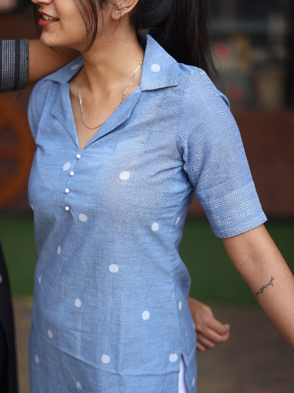 Studio Light blue denim cotton top