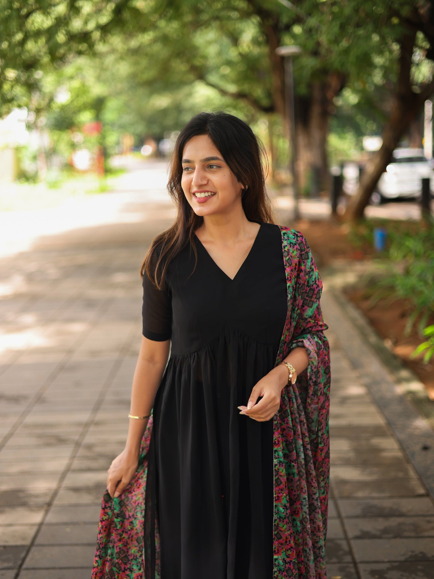 Studio Black Georgette Alia Cut Set