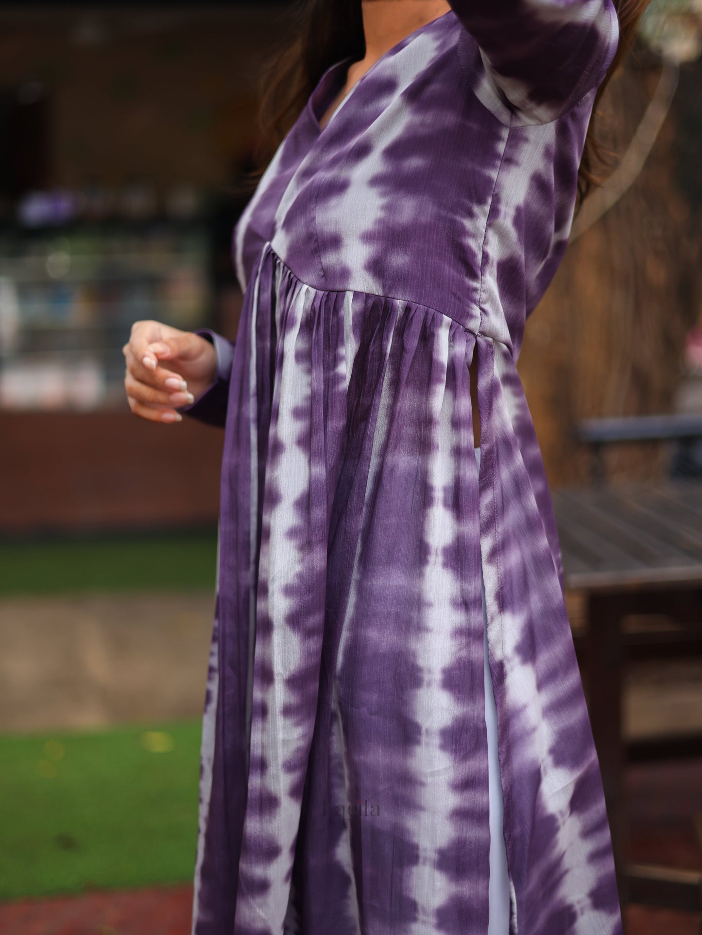 Studio Regal Purple Chiffon Alia cut Top