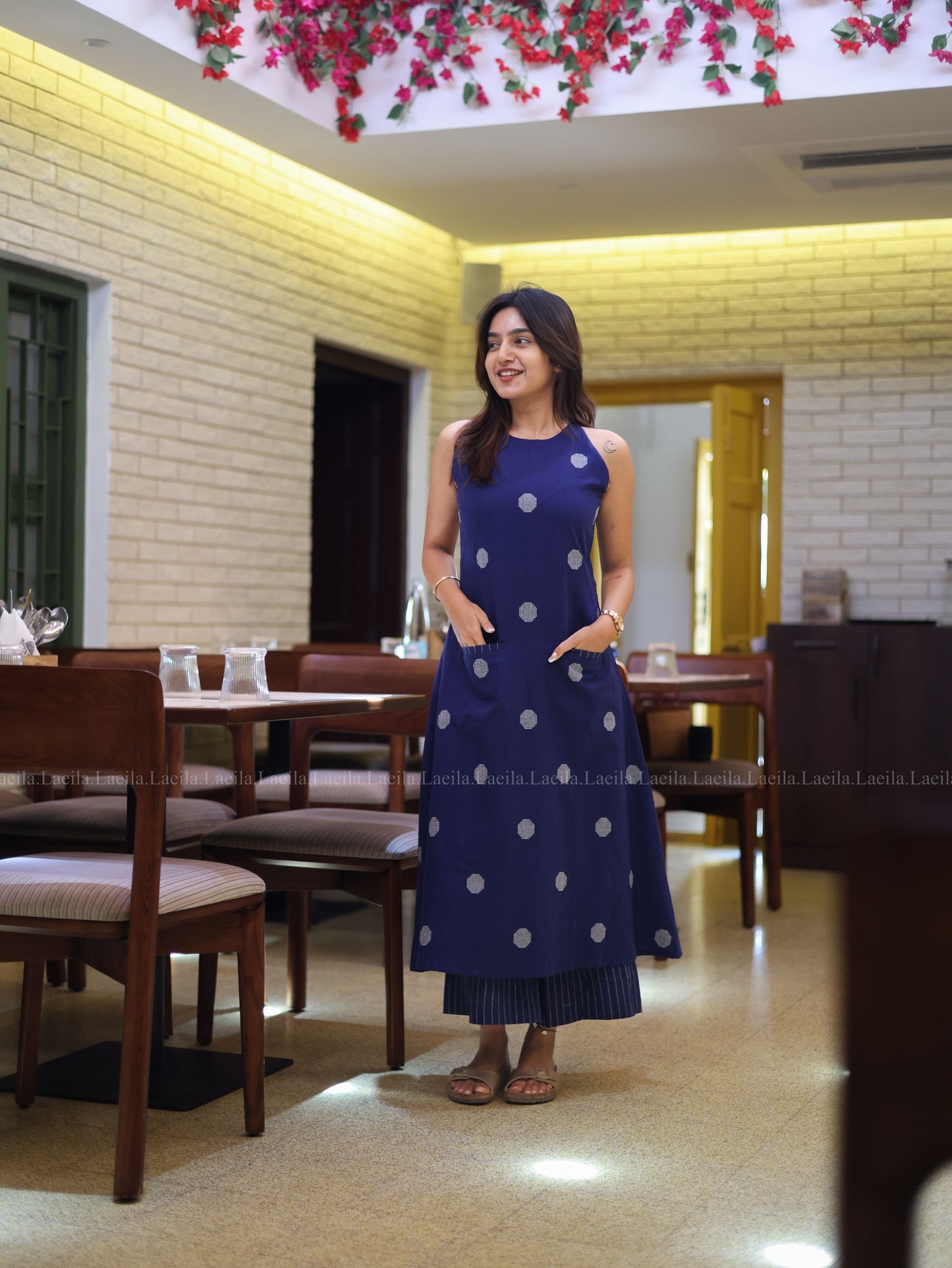 Studio Blue Polka Handloom Meera Set