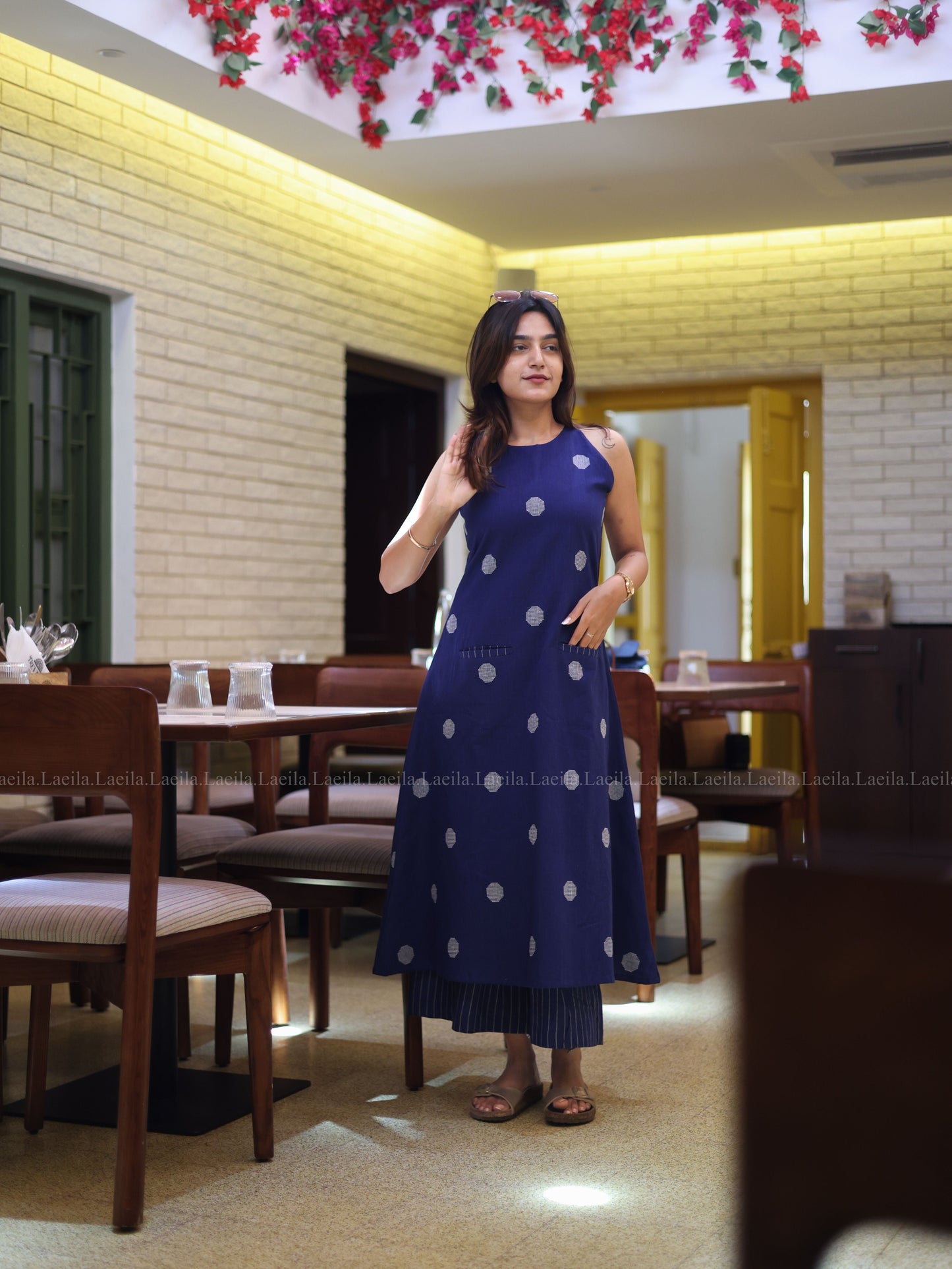 Studio Blue Polka Handloom Meera Set