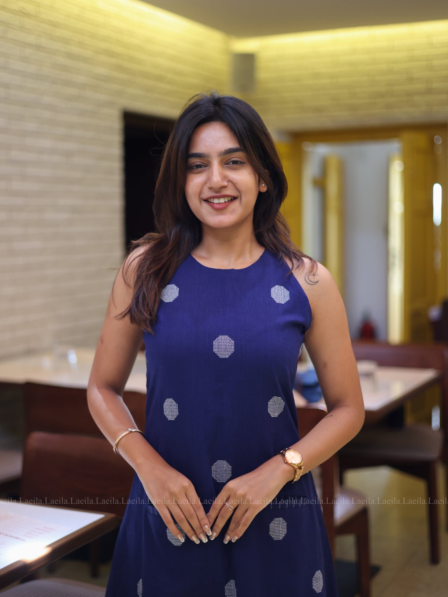 Studio Blue Polka Handloom Meera Set