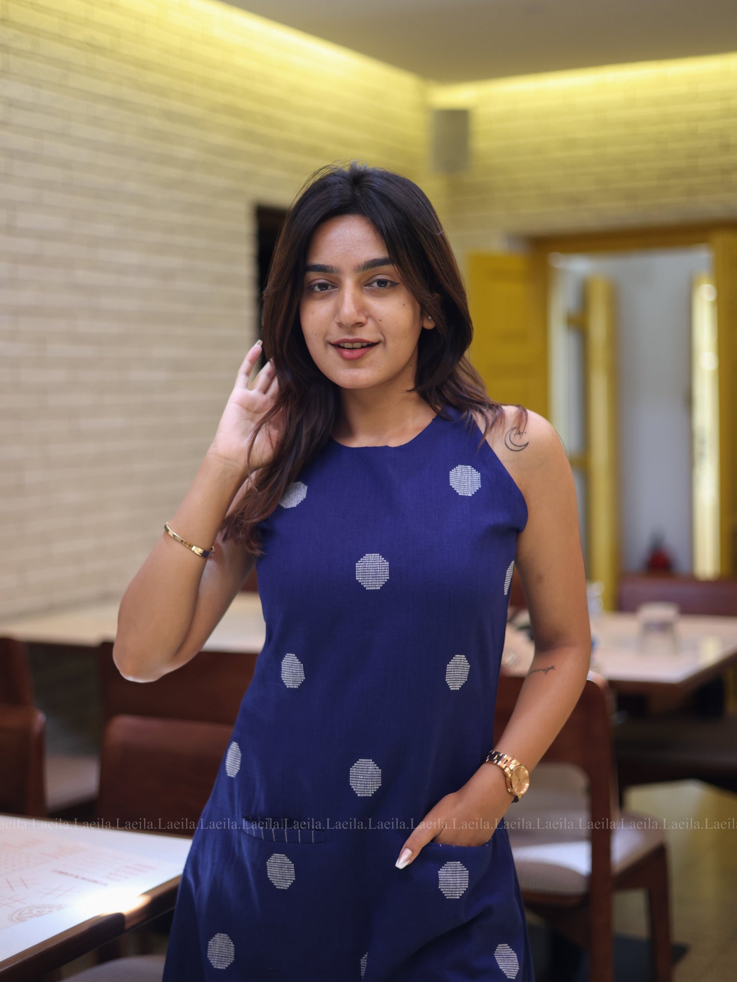 Studio Blue Polka Handloom Meera Set