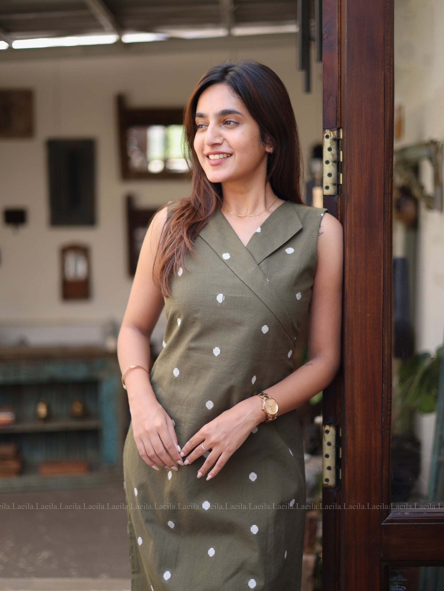 Studio Olive green Meera Cotton Set