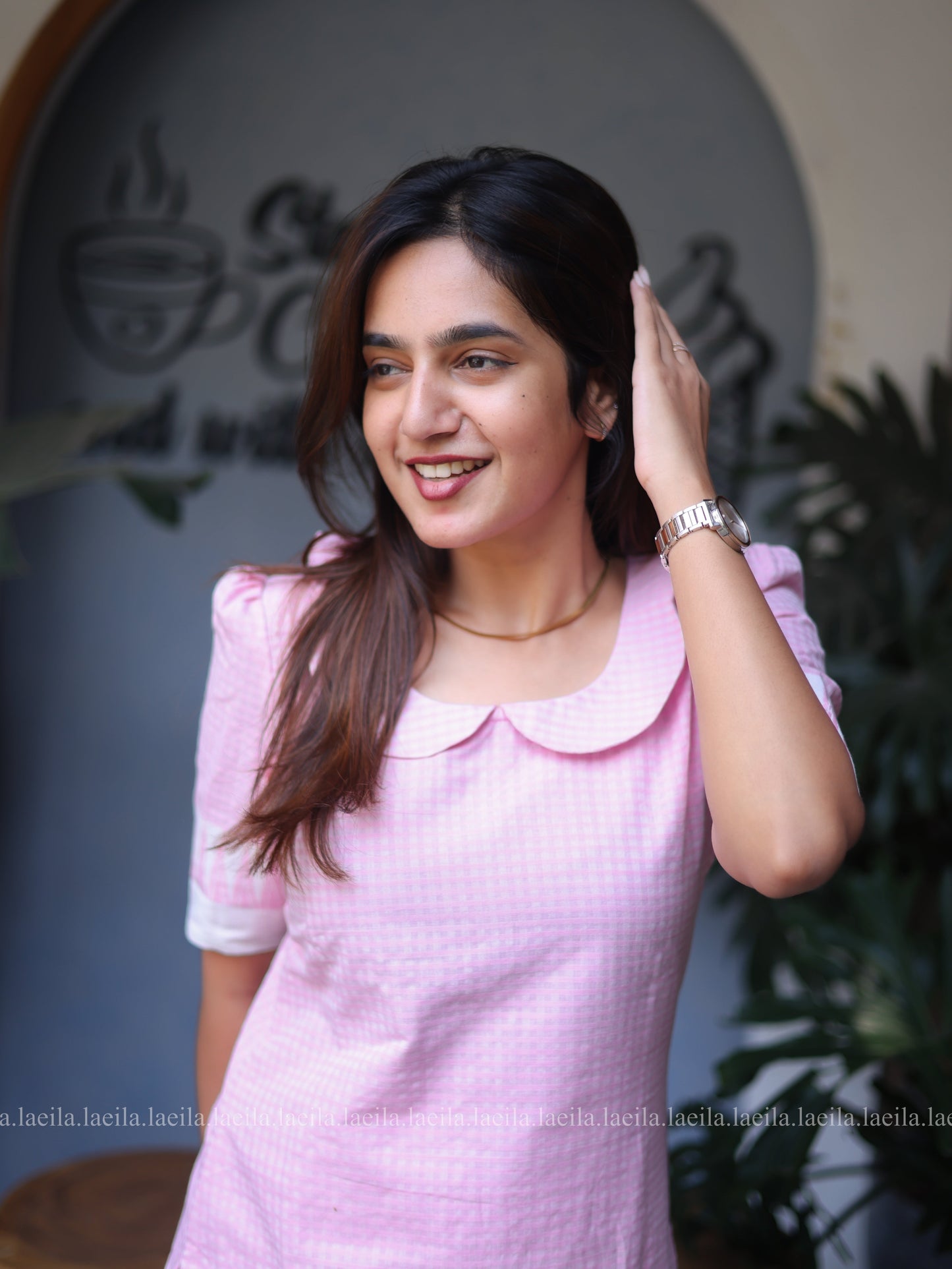 Studio Pink Peter Pan collar Cotton Top
