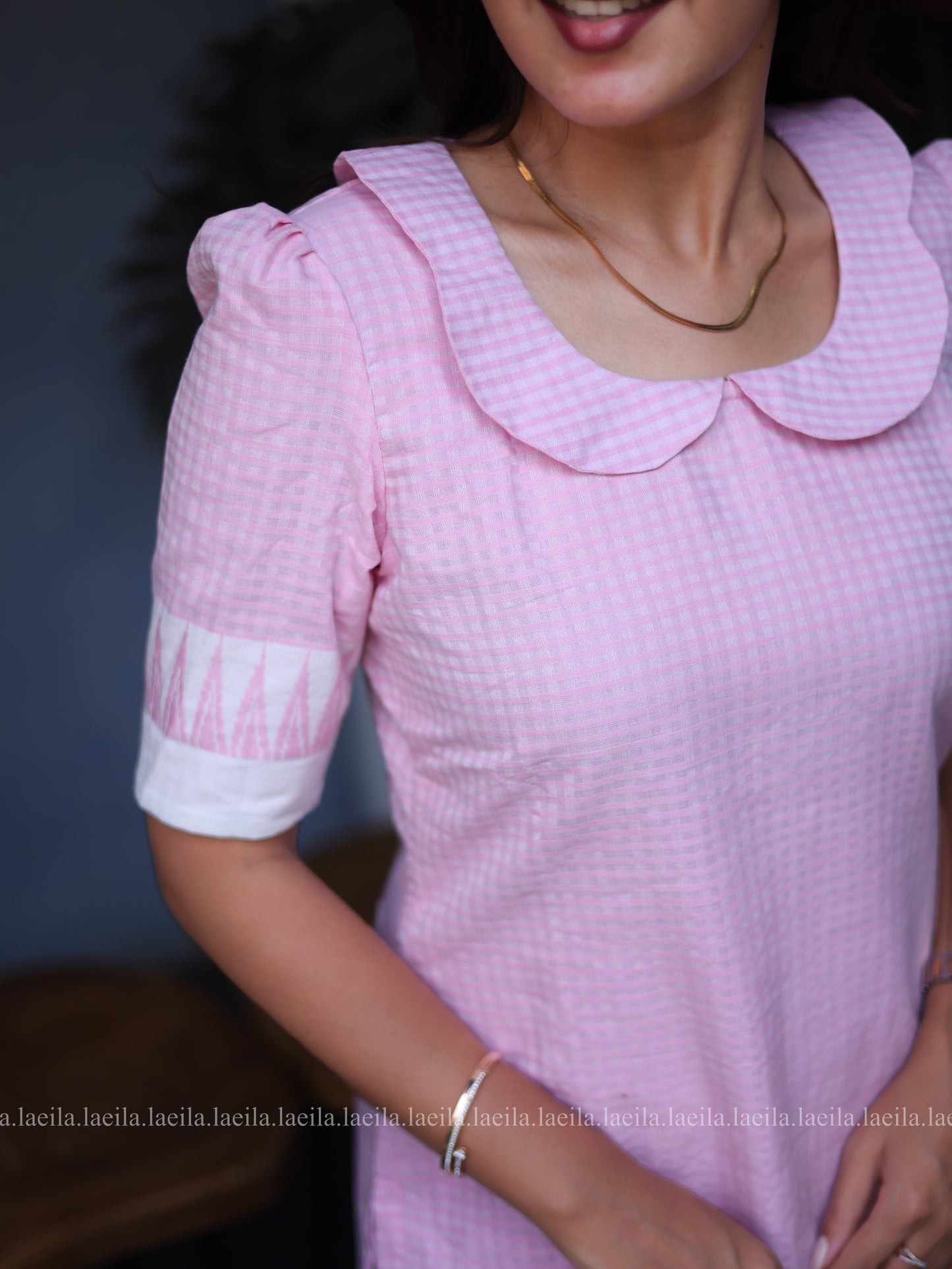 Studio Pink Peter Pan collar Cotton Top