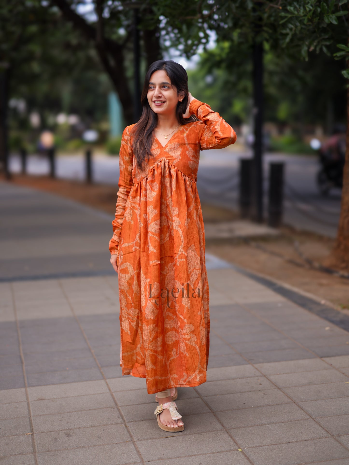 Studio Rust Orange Alia Cut Top