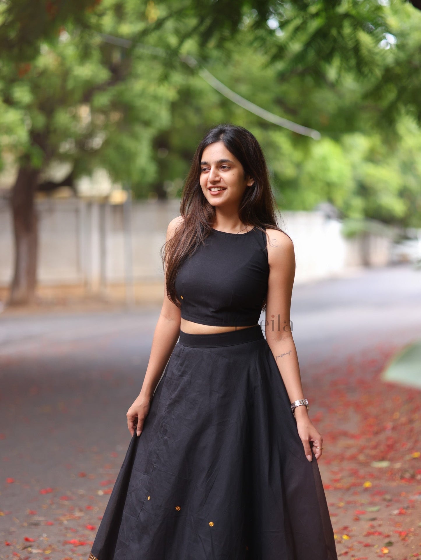 Studio Black Pure Kanchi Cotton Skirt and Top set