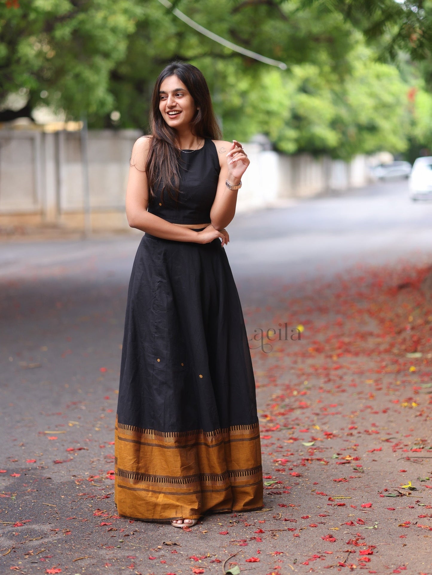 Studio Black Pure Kanchi Cotton Skirt and Top set