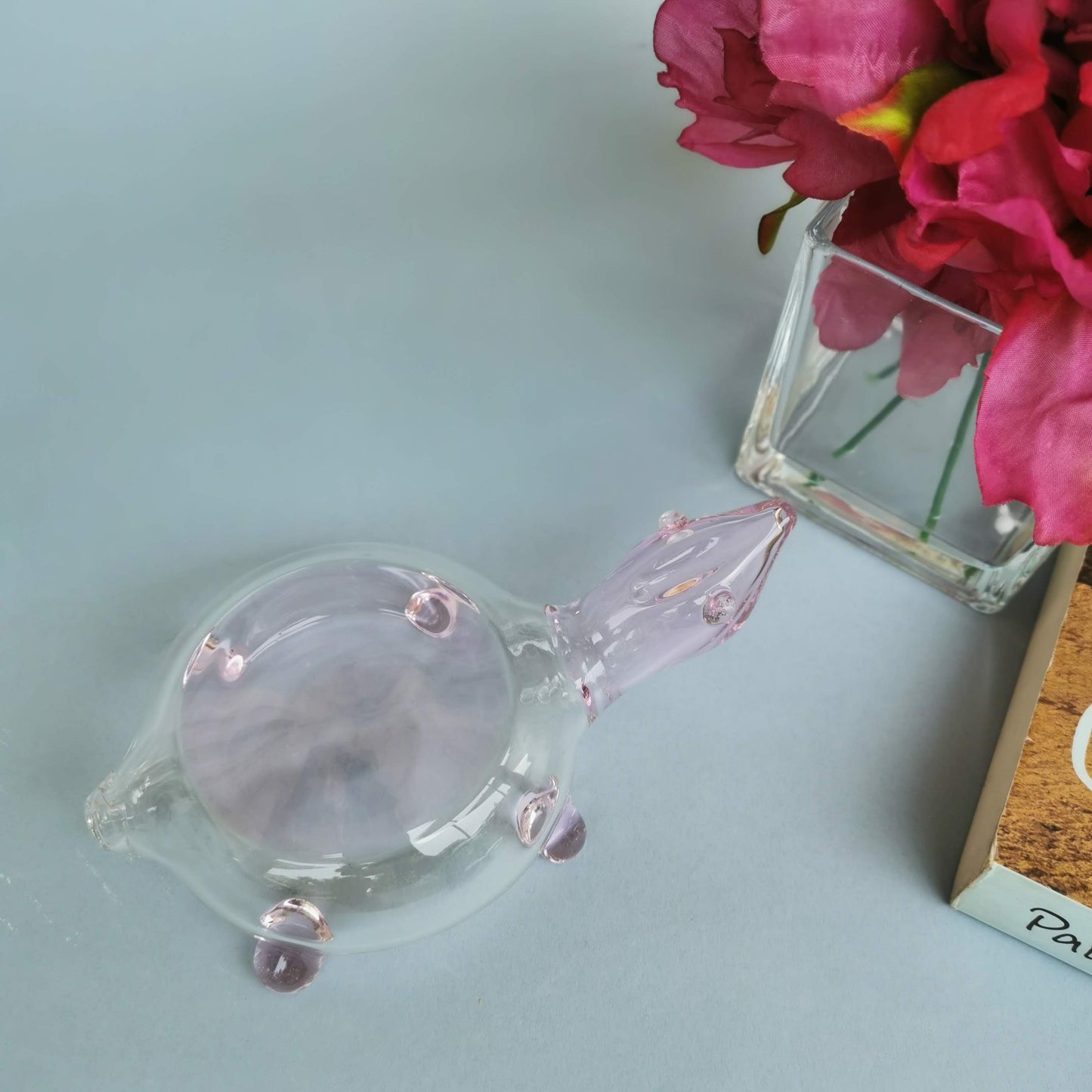 Collectible Glass Art Turtles- Pink