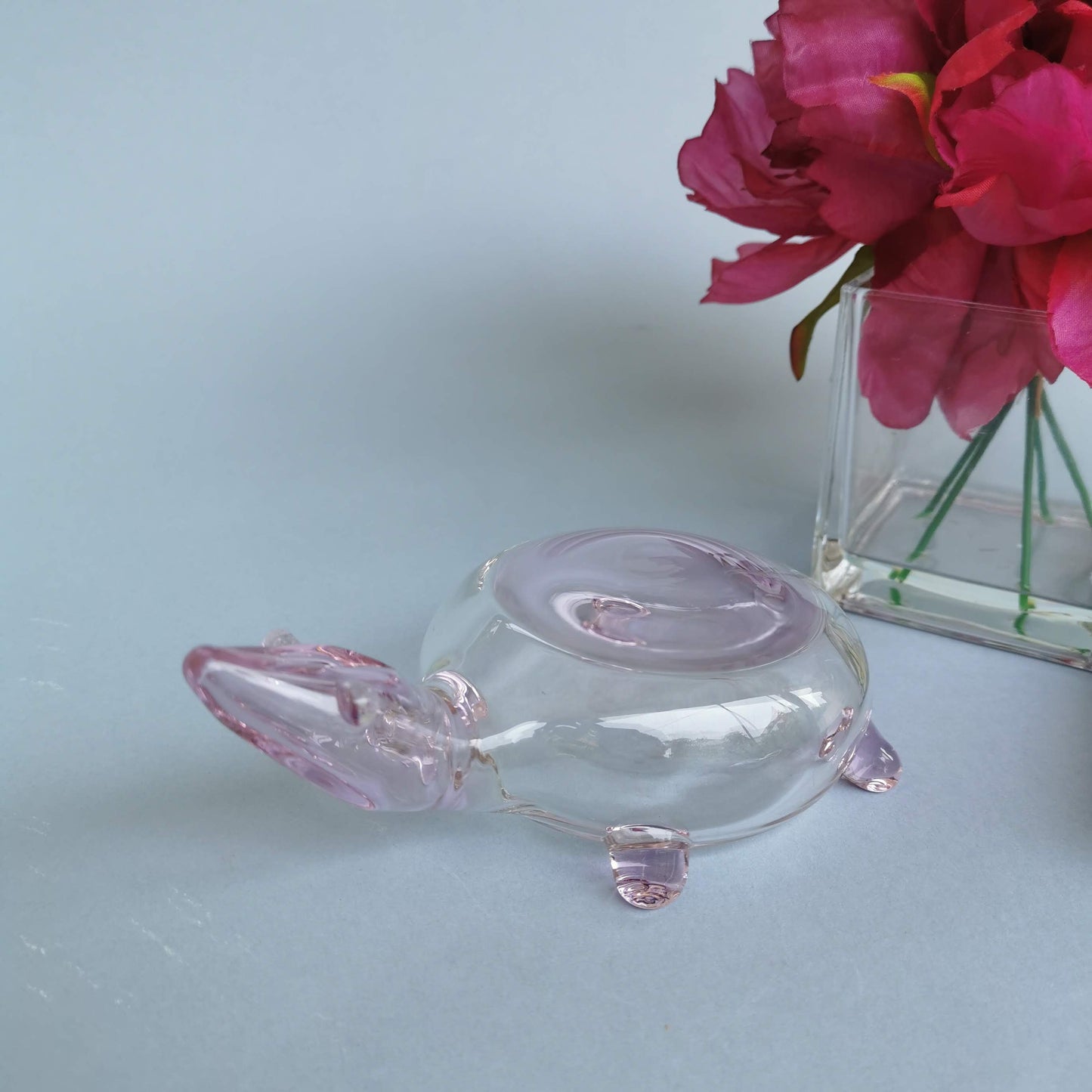 Collectible Glass Art Turtles- Pink