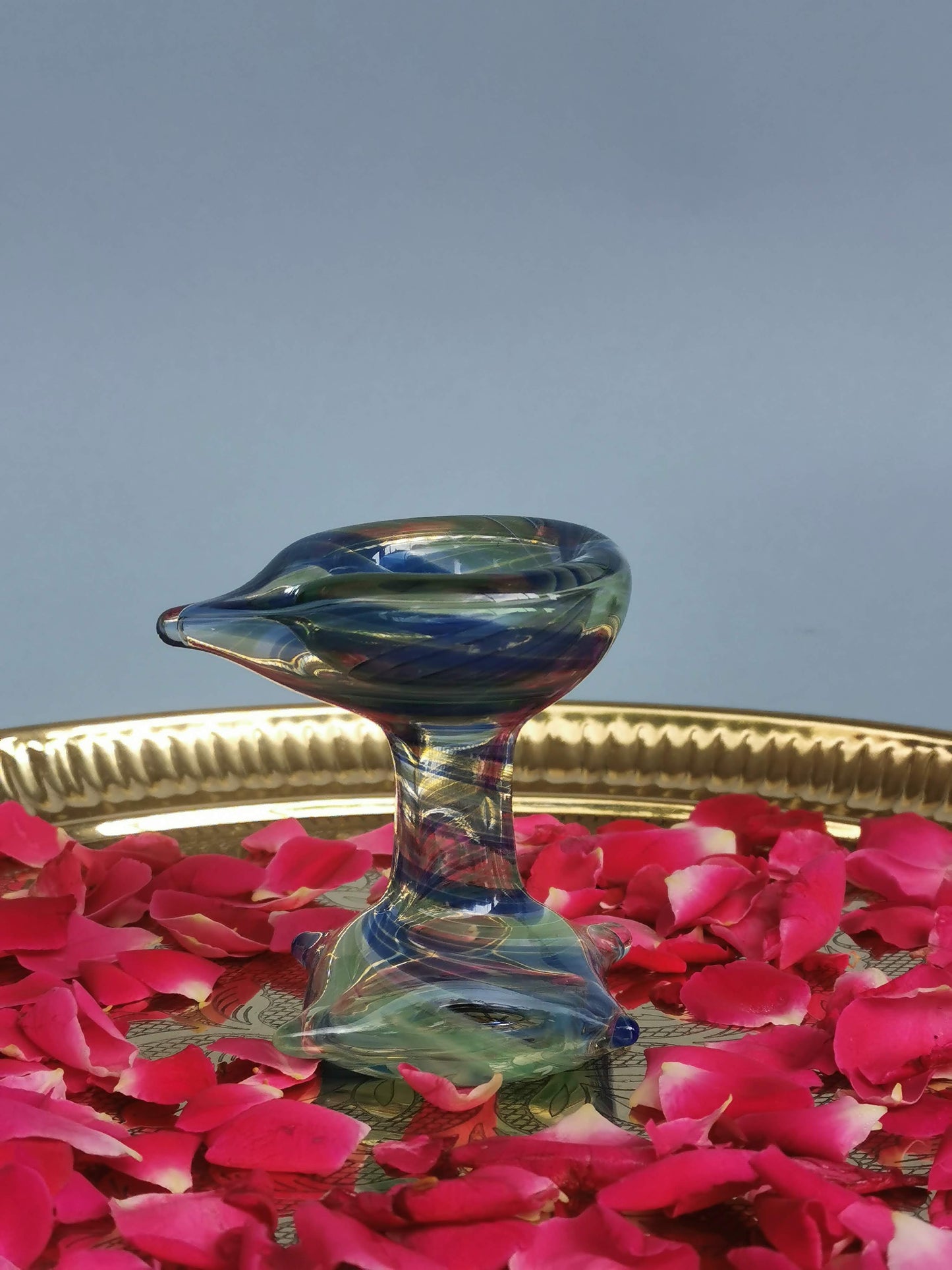 Art Glass Puja Diya- Artham Deep