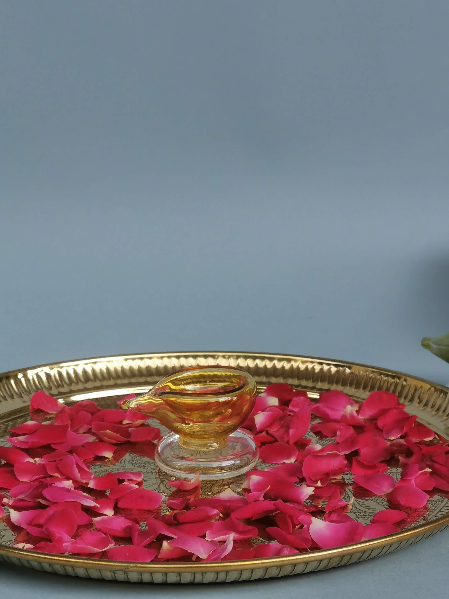 Art Glass Puja Diya- Ambar Jyot (Set of 2)