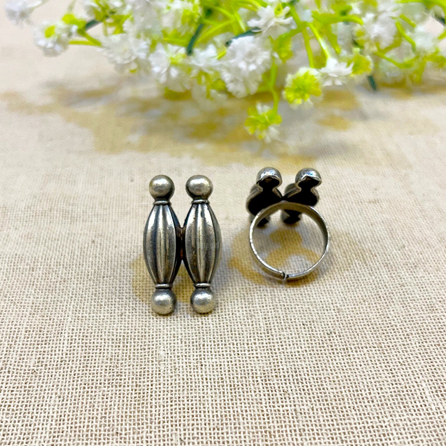 oxidised ring set