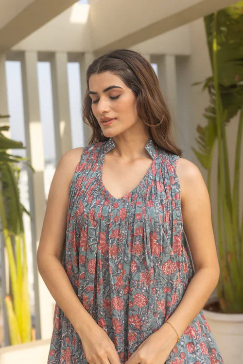 Teal Saanjh Kurta Set
