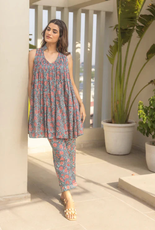 Teal Saanjh Kurta Only