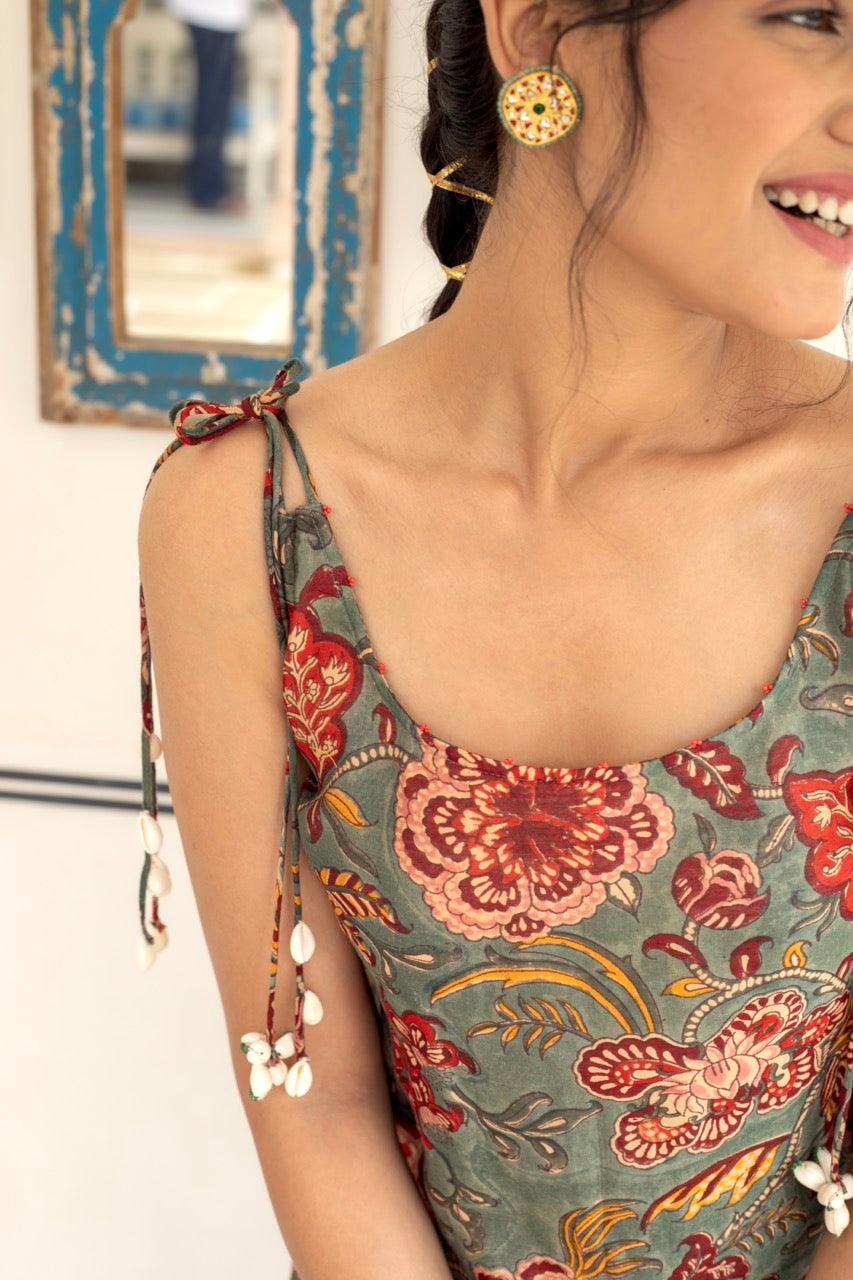 ANU SIARA CHANDHERI TIE UP KURTA