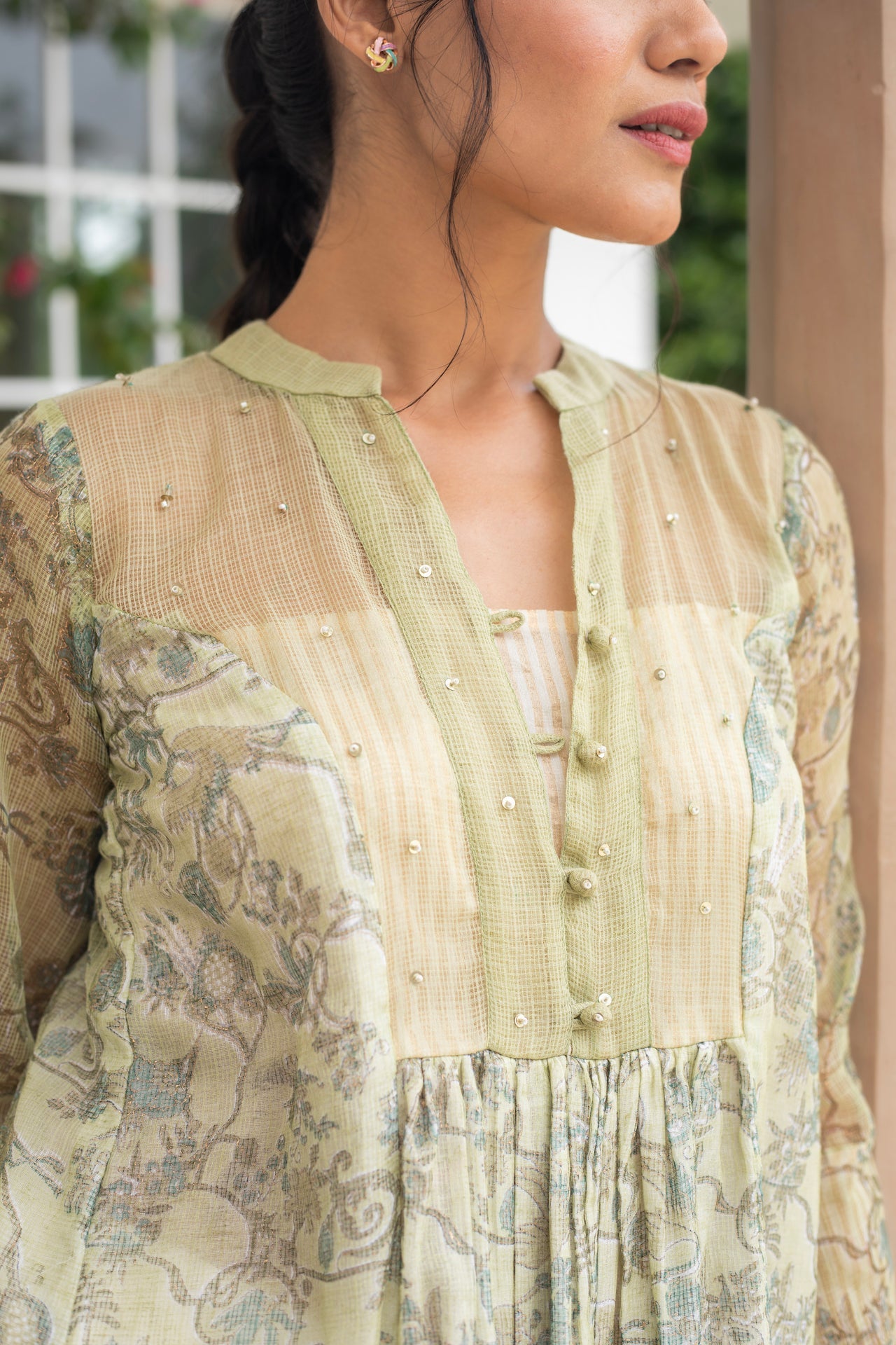 ANU MIHRA PRINTED DORIYA KURTA