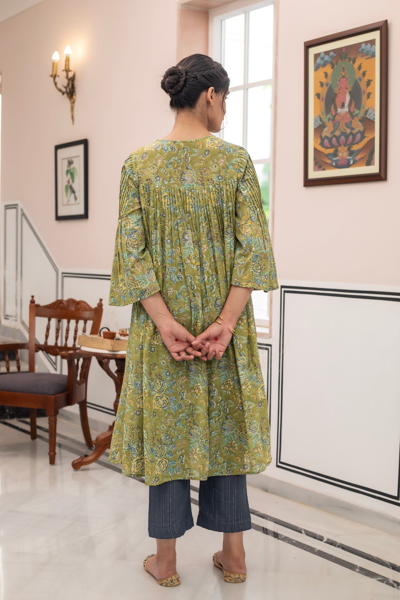 ANU INARA COTTON FLORAL KURTA
