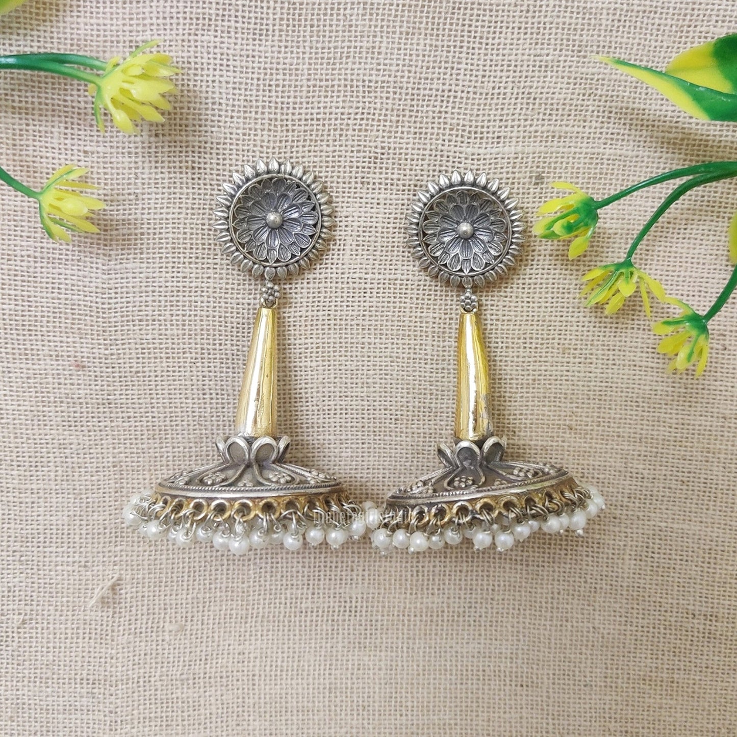 Jhumka Earring Dual Tone