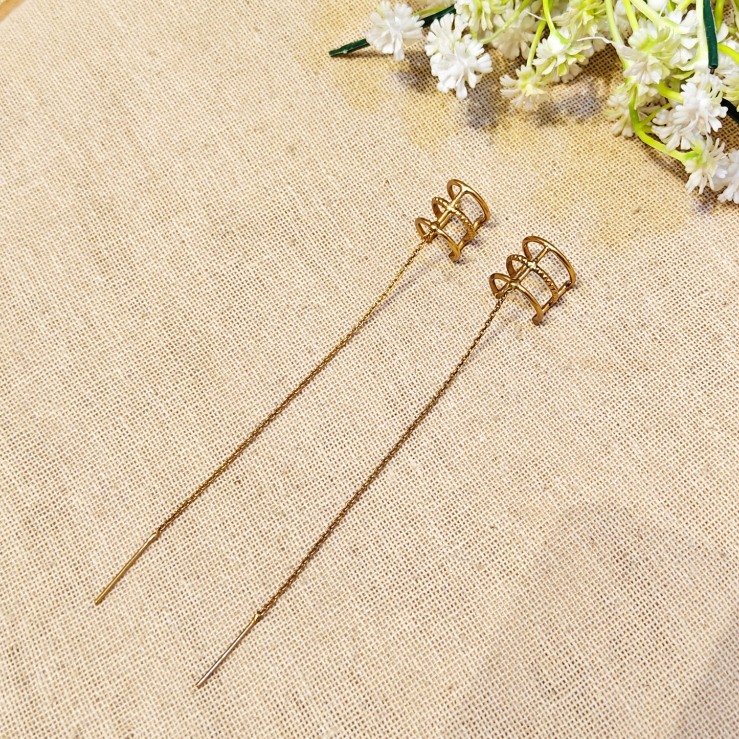 Tessa Silver Look Alike Golden Earcuff